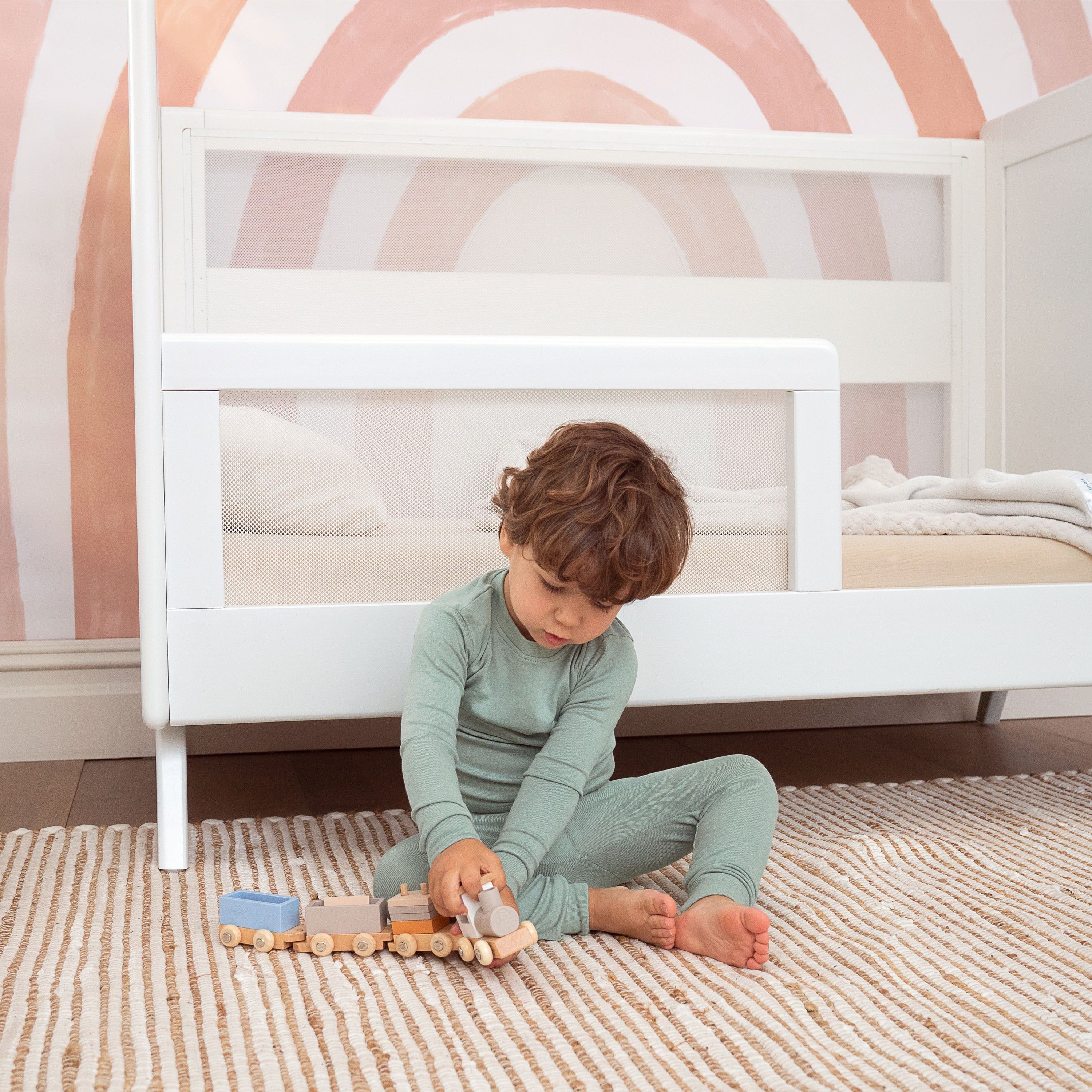 3-in-1 Convertible Full Size Breathable Mesh Crib