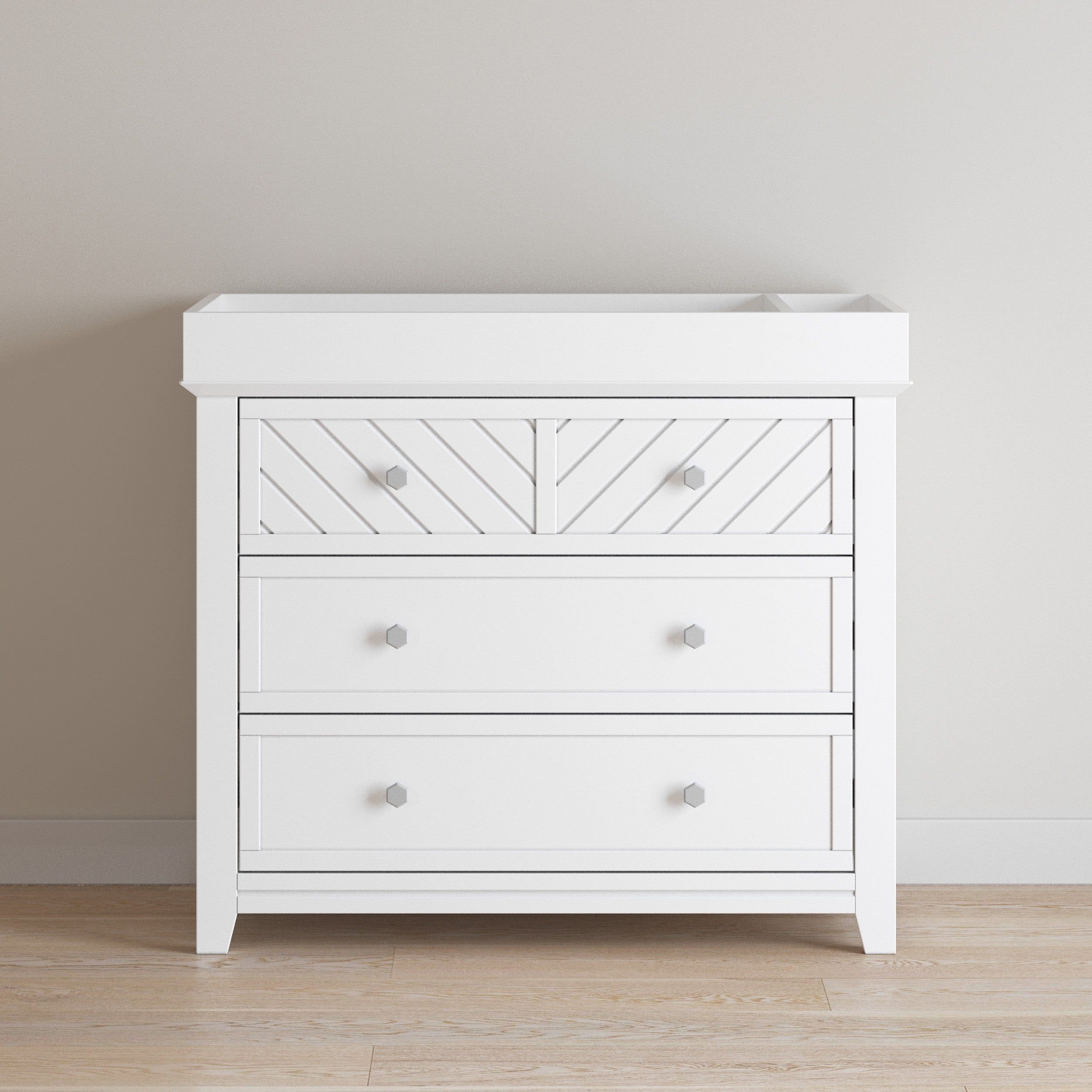 Atwood 3-Drawer Dresser, Matte White