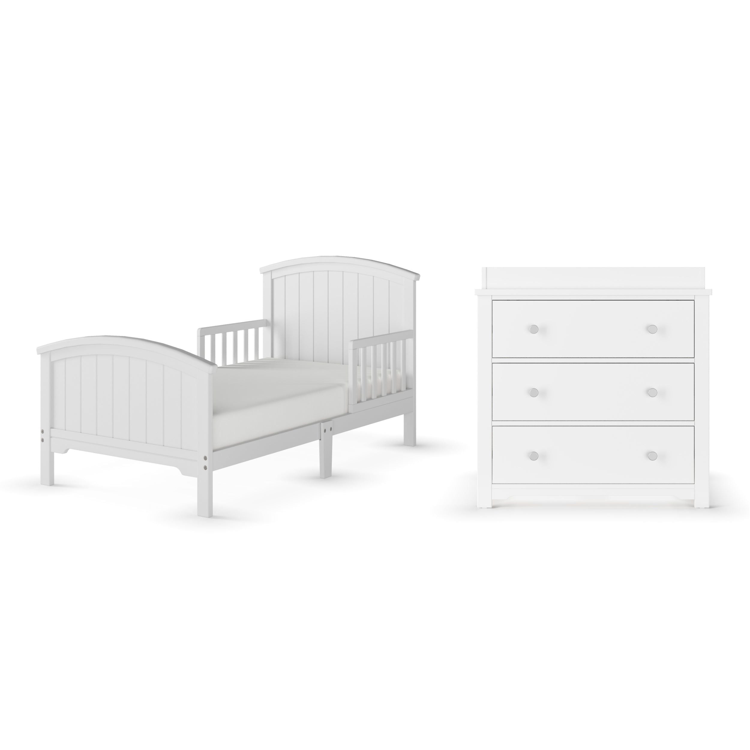 Hampton Toddler Bed, Matte White