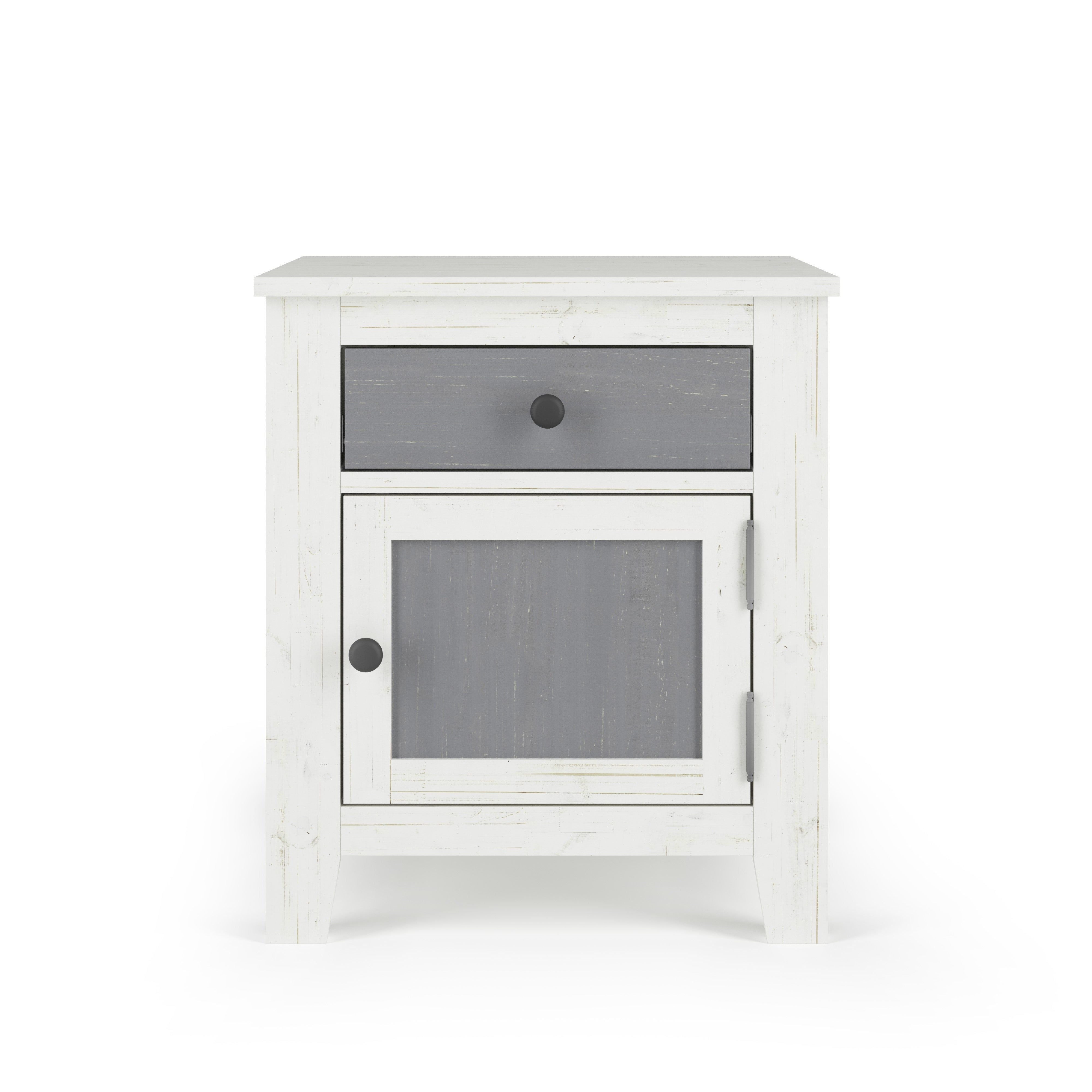 Ocean Grove Nightstand, White/Gray