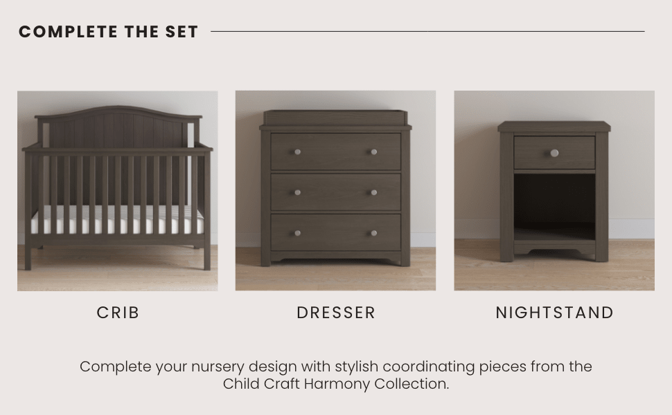 Hampton Arch Top 4-in-1 Convertible Crib, Dapper Grey