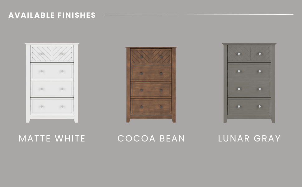 Atwood 4-Drawer Chest, Lunar Gray