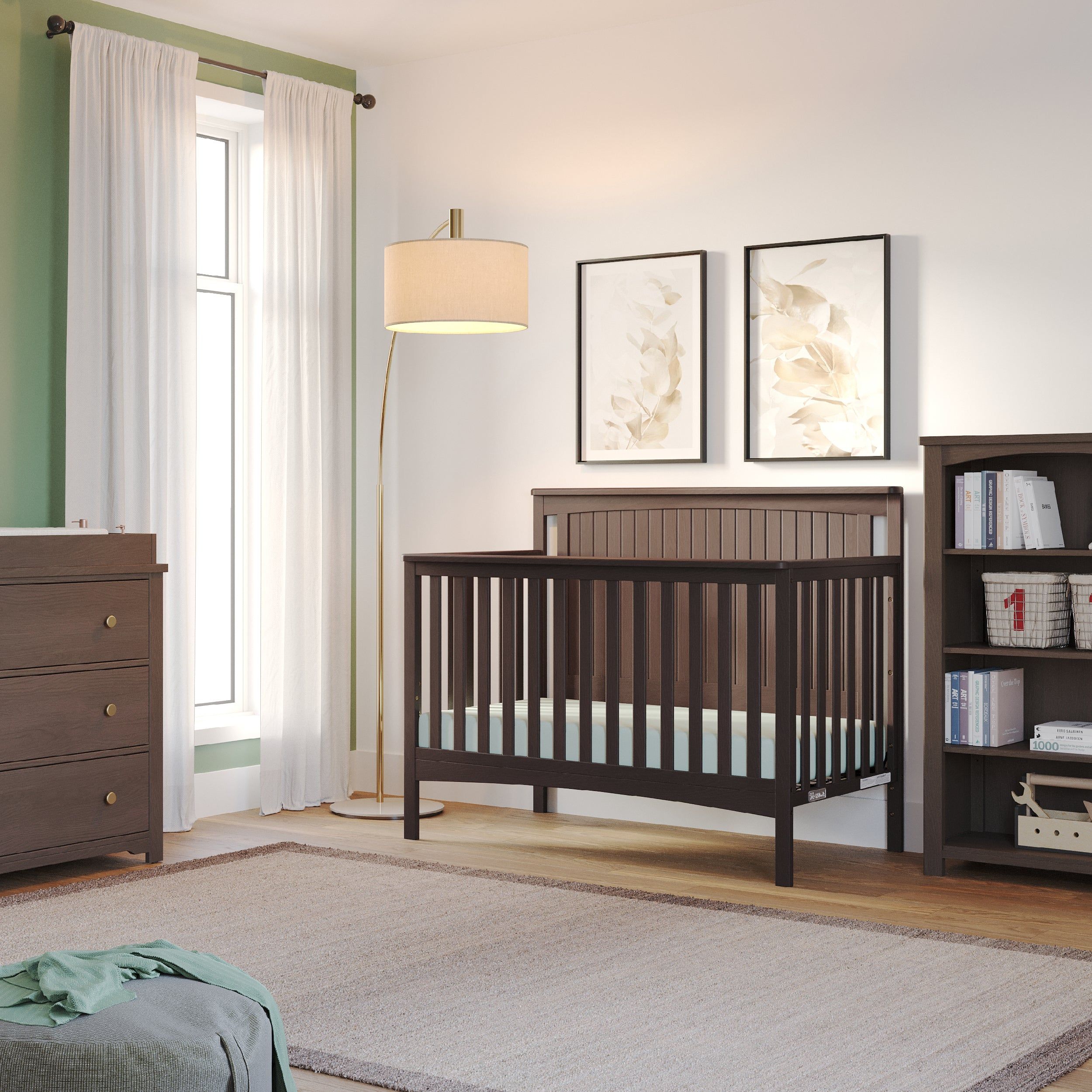 Harmony 3-Drawer Dresser With Changing Table Topper, Dapper Gray