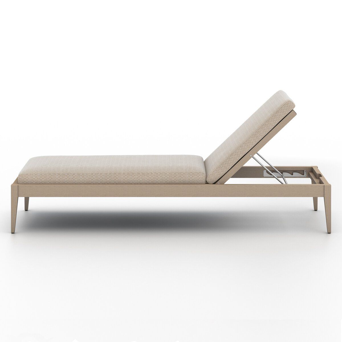 Sherwood Outdoor Chaise, Washed Brown