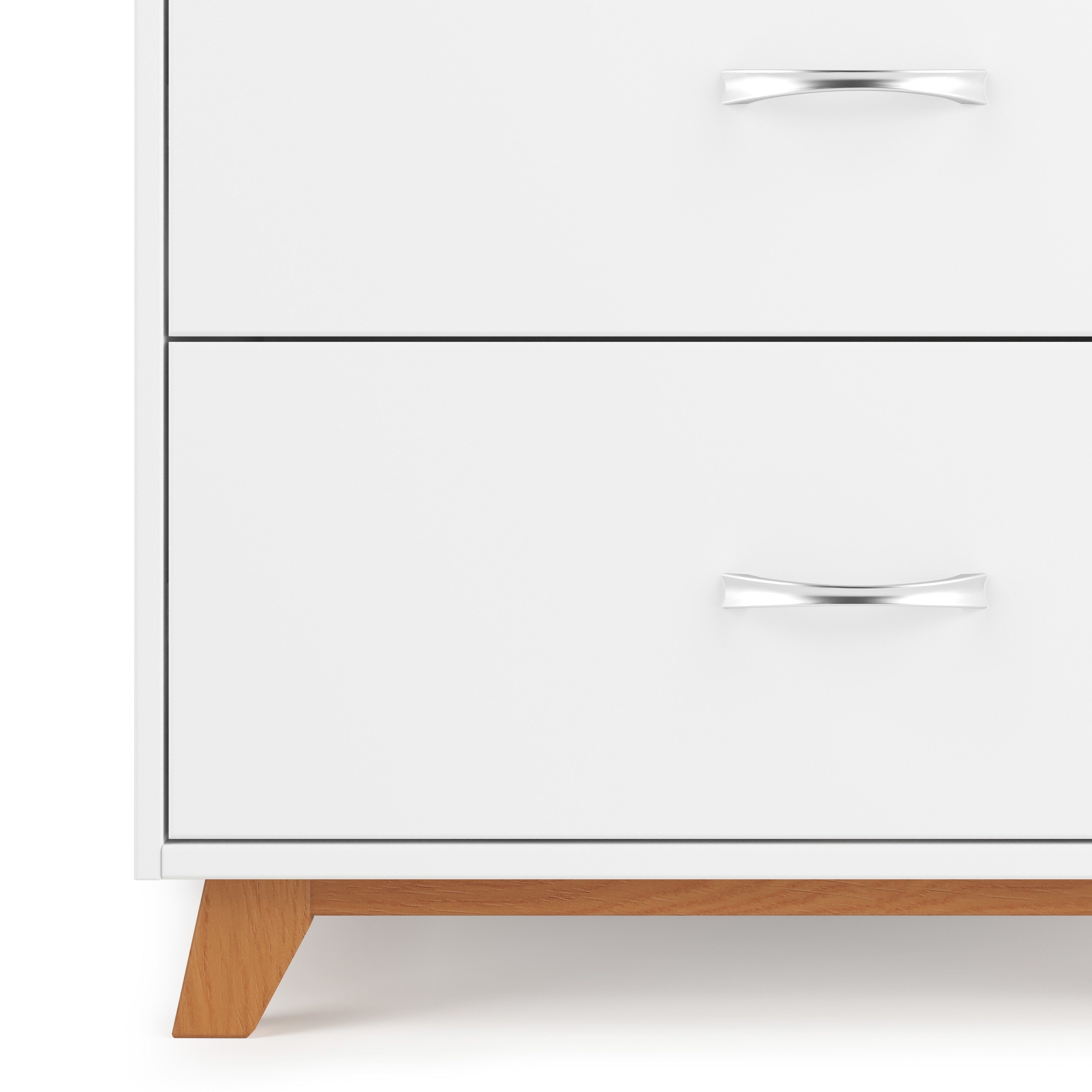 Soho 3-Drawer Dresser, White/Natural