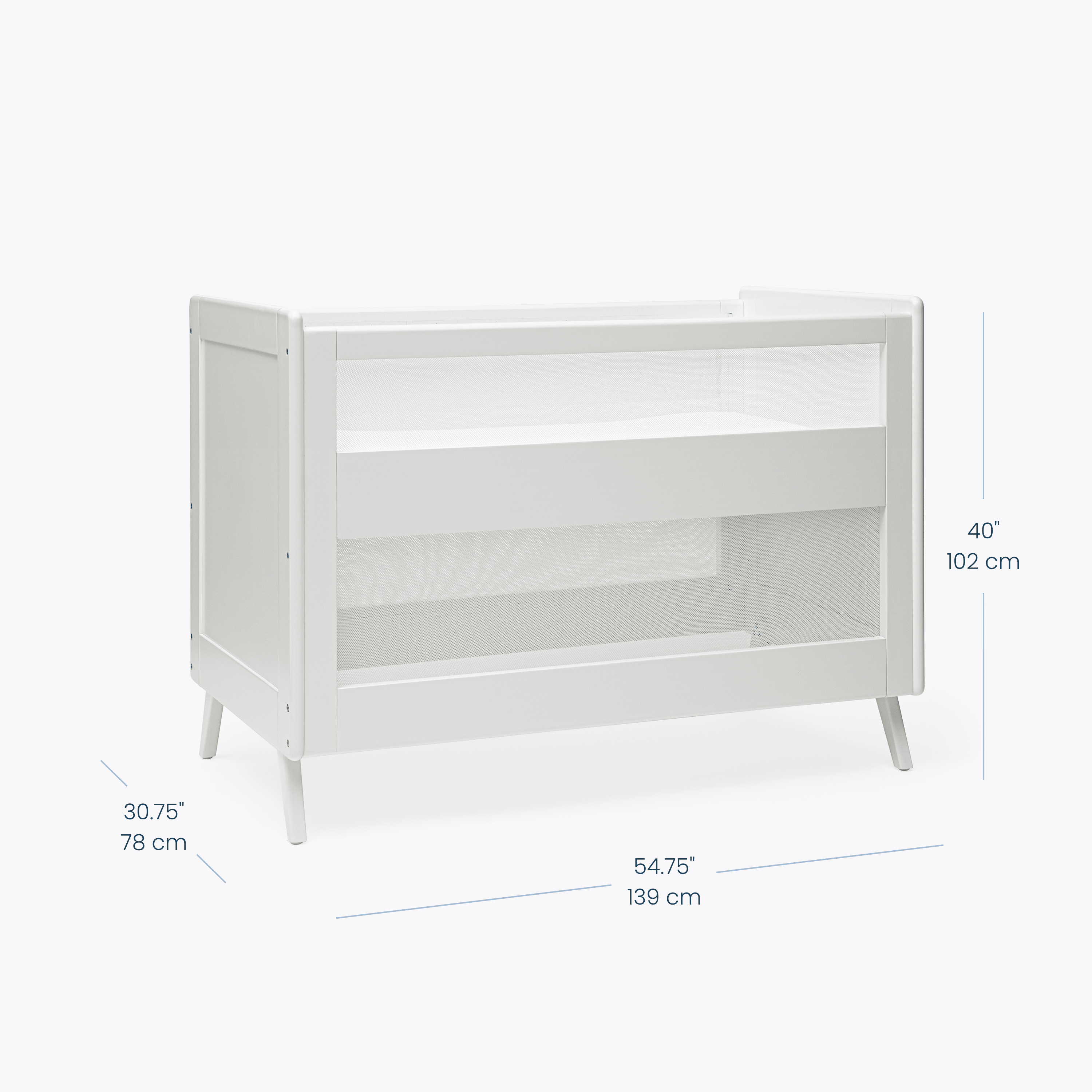 3-in-1 Convertible Full Size Breathable Mesh Crib
