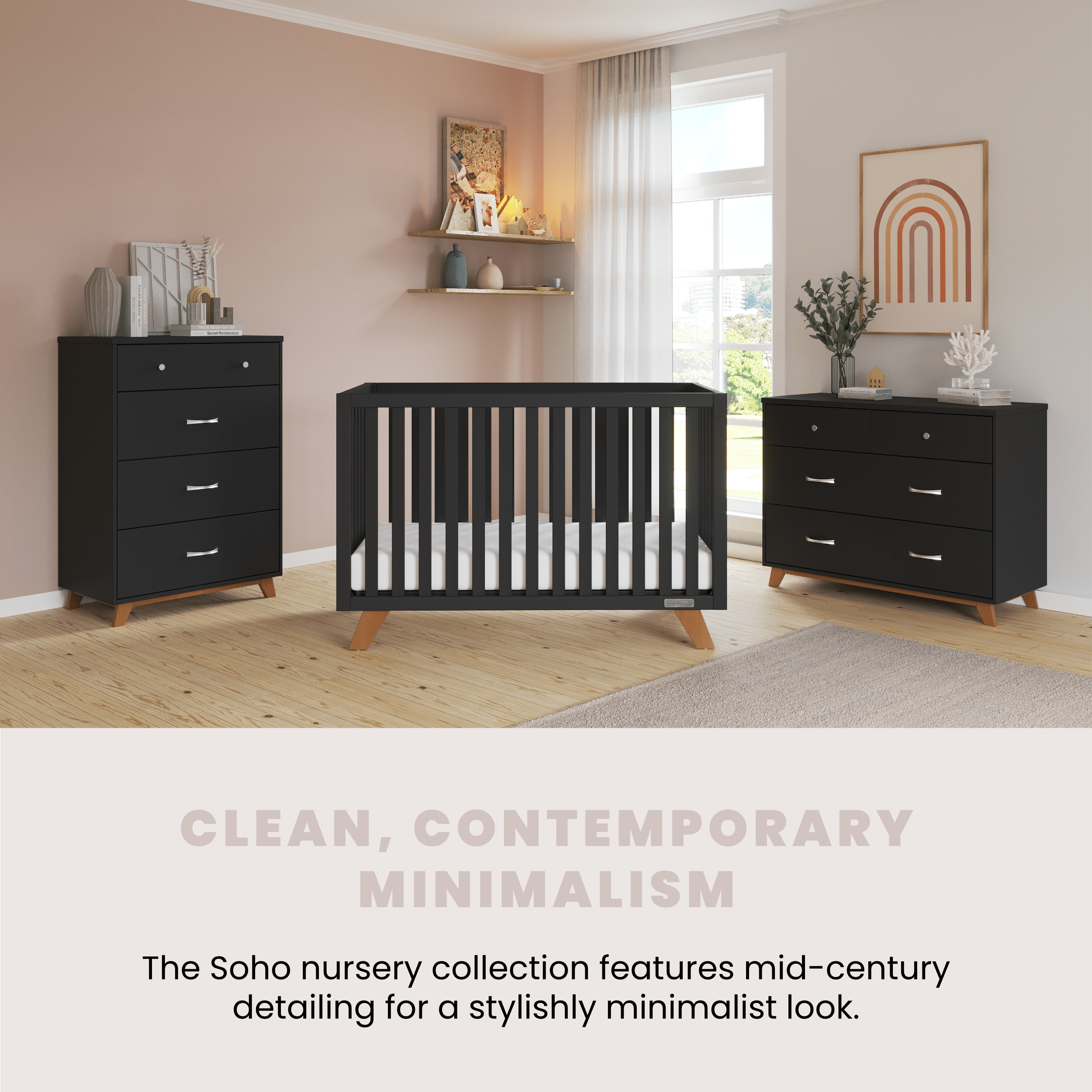 Soho 4 Drawer Chest, Ebony