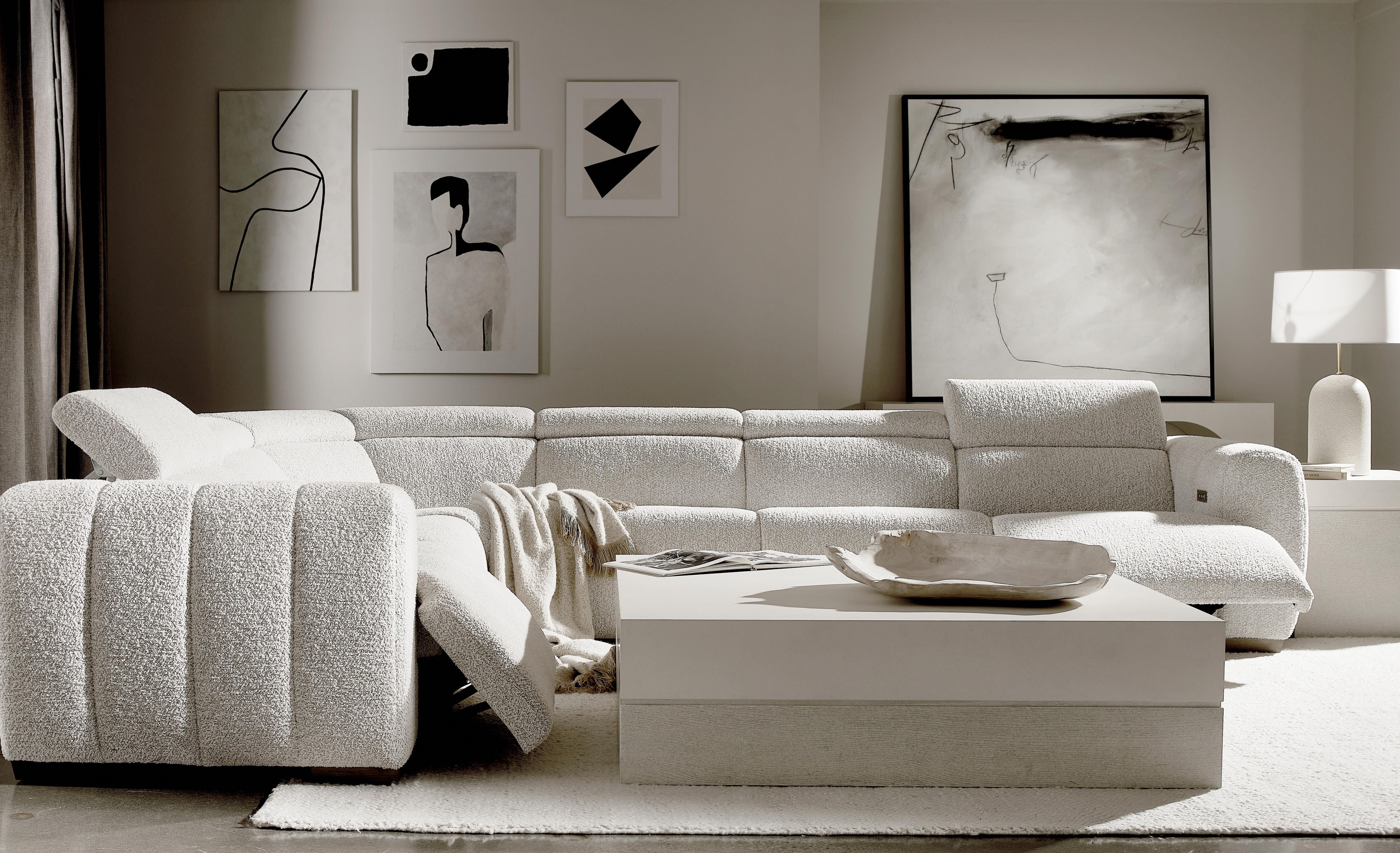 Bernhardt Furniture – Aldo Fabric Power Motion Sectional