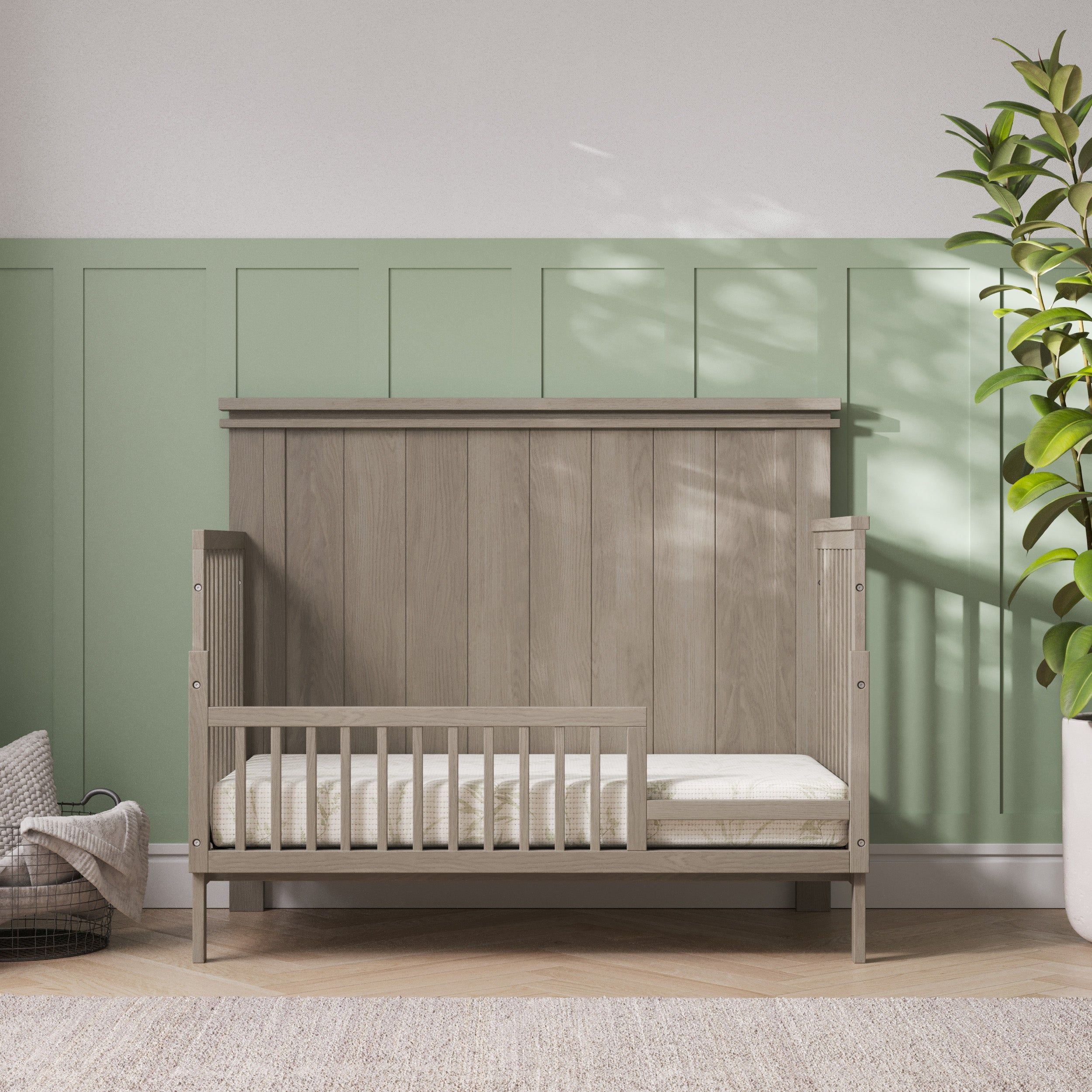 Denman 4-in-1 Convertible Crib, Crescent Gray