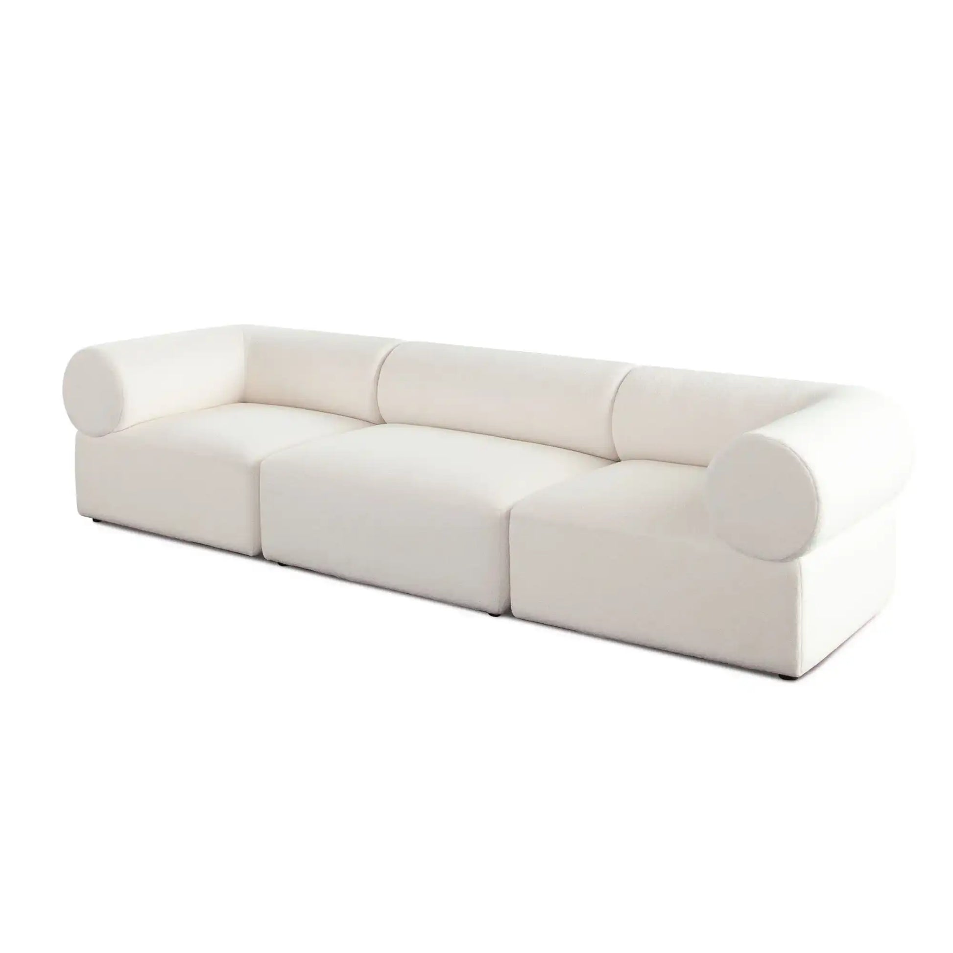 Zia 3 Piece Modular Sectional Sofa – Ivory Sherpa - Best Buy Furniture