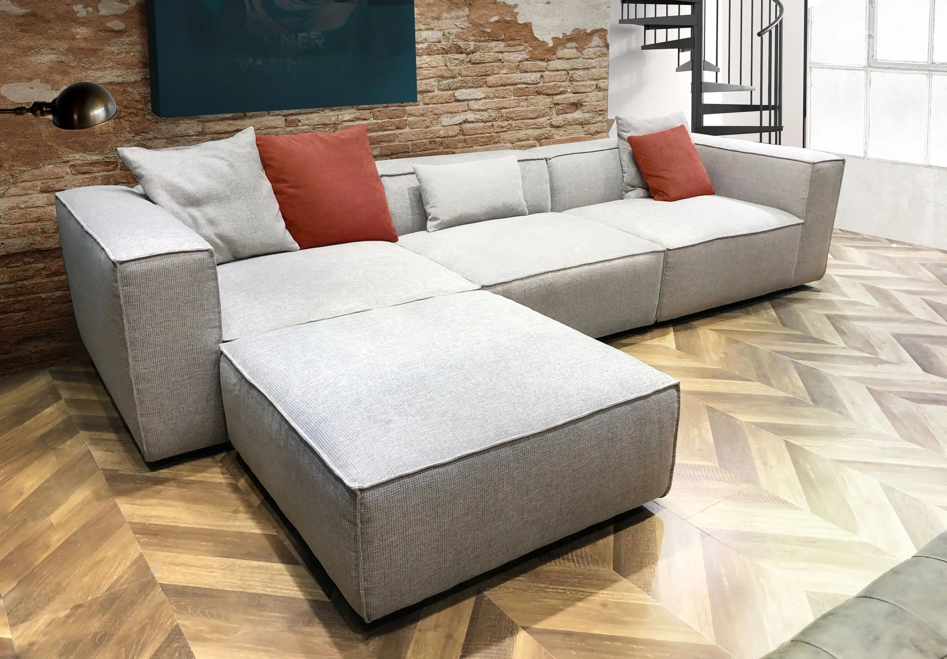 Vice Reversible 4 Piece Sectional – Barley Fabric - Best Buy Furniture