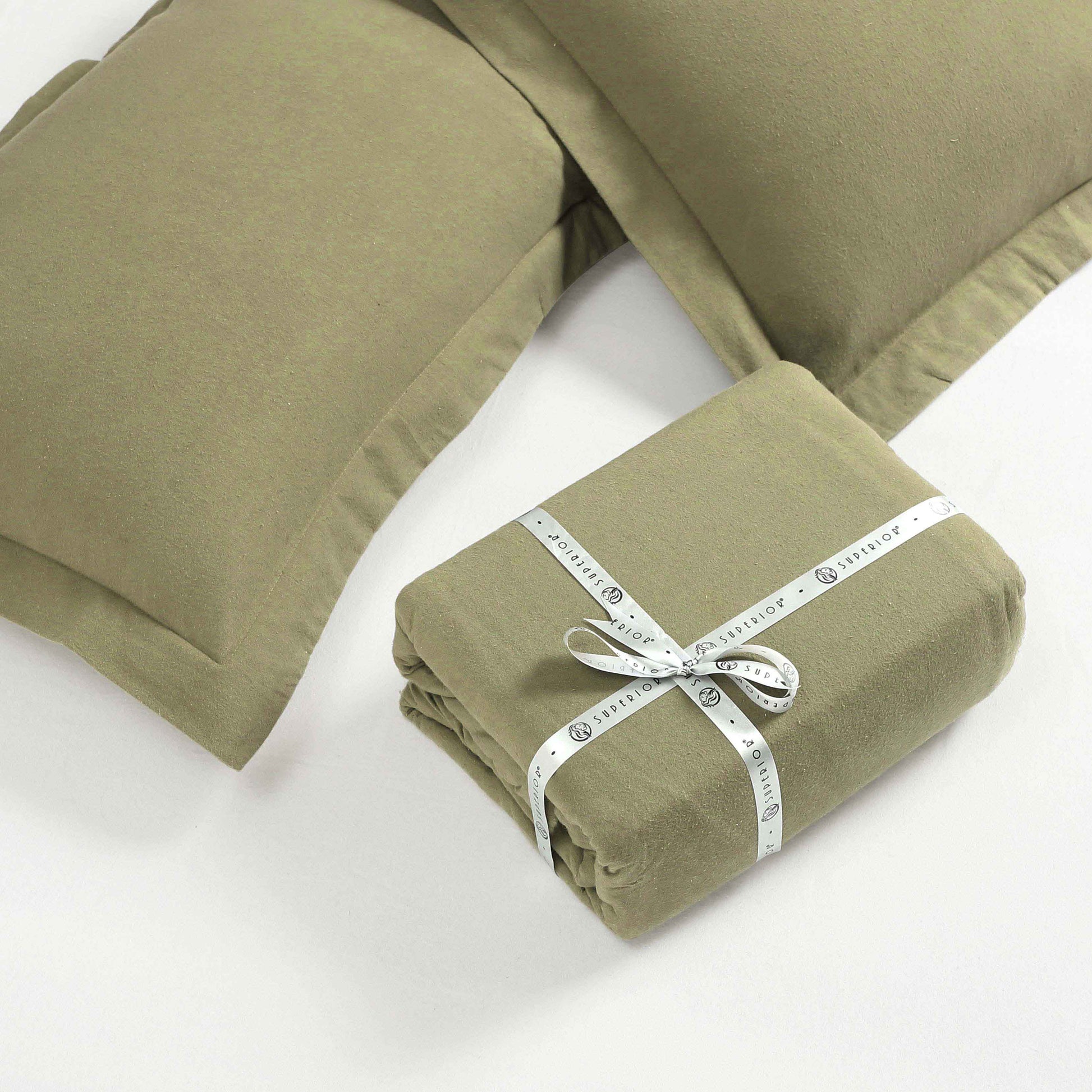 Rome Flannel Cotton Fuzzy Warm Solid Duvet Cover Set - Duvet Cover Set by Superior Brand