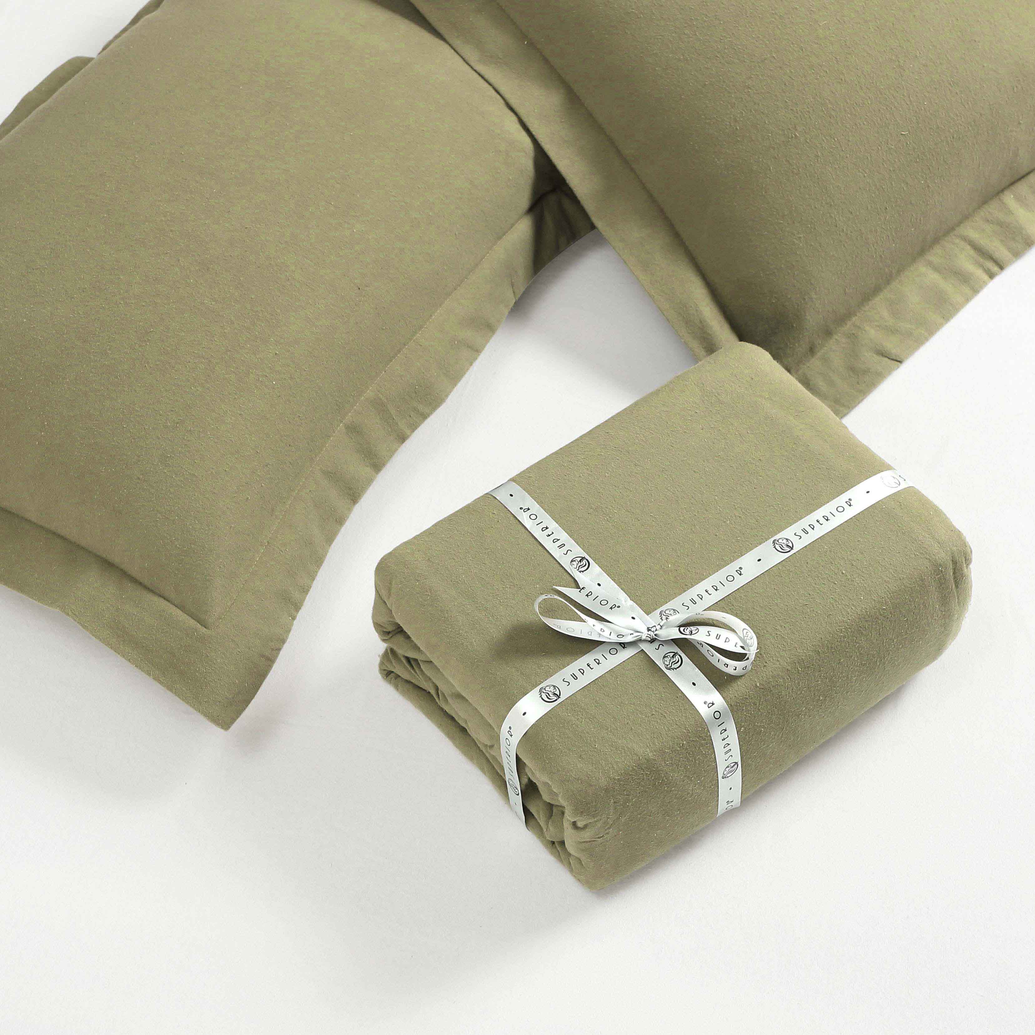 Rome Flannel Cotton Fuzzy Warm Solid Duvet Cover Set - Duvet Cover Set by Superior Brand