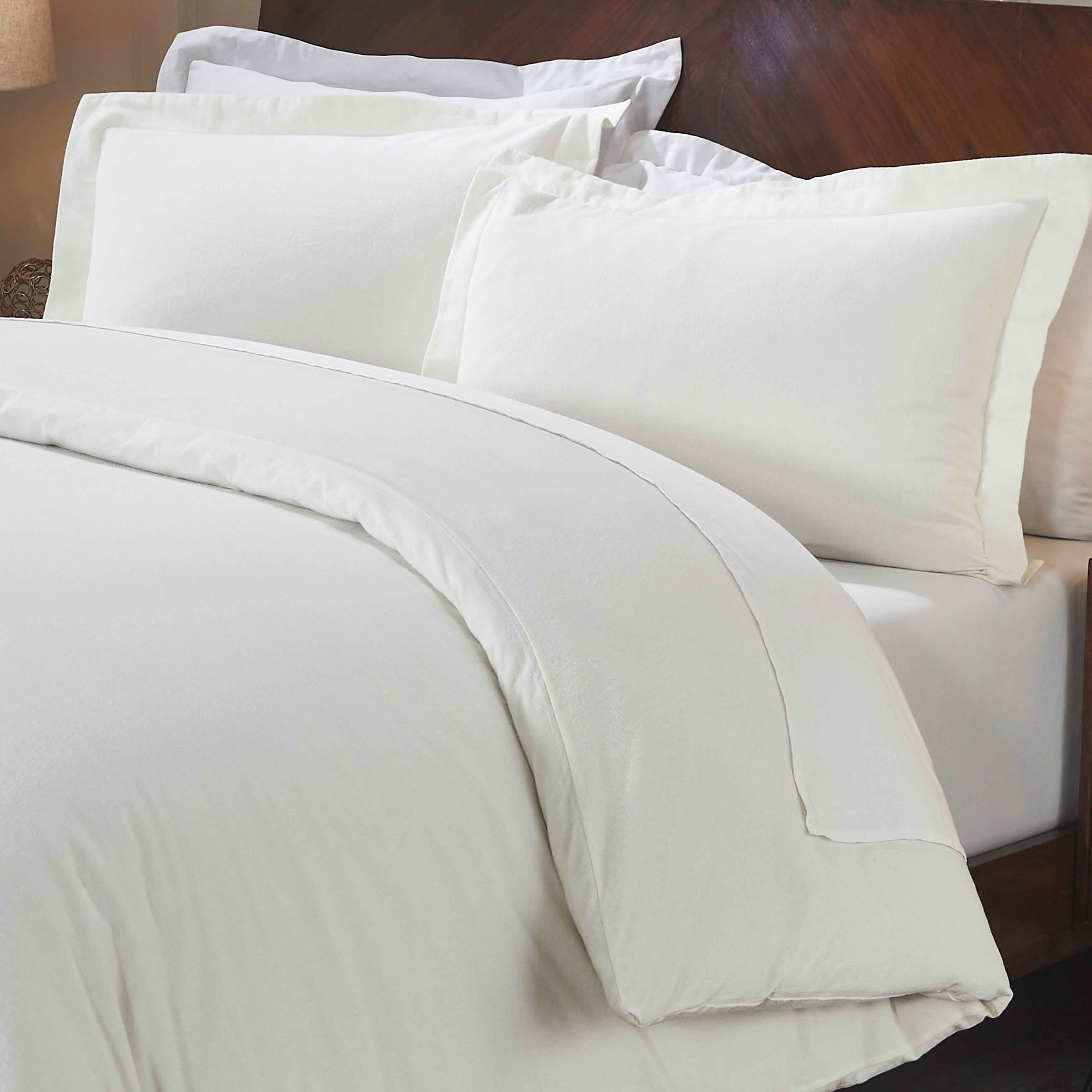 Rome Flannel Cotton Fuzzy Warm Solid Duvet Cover Set - Duvet Cover Set by Superior Brand