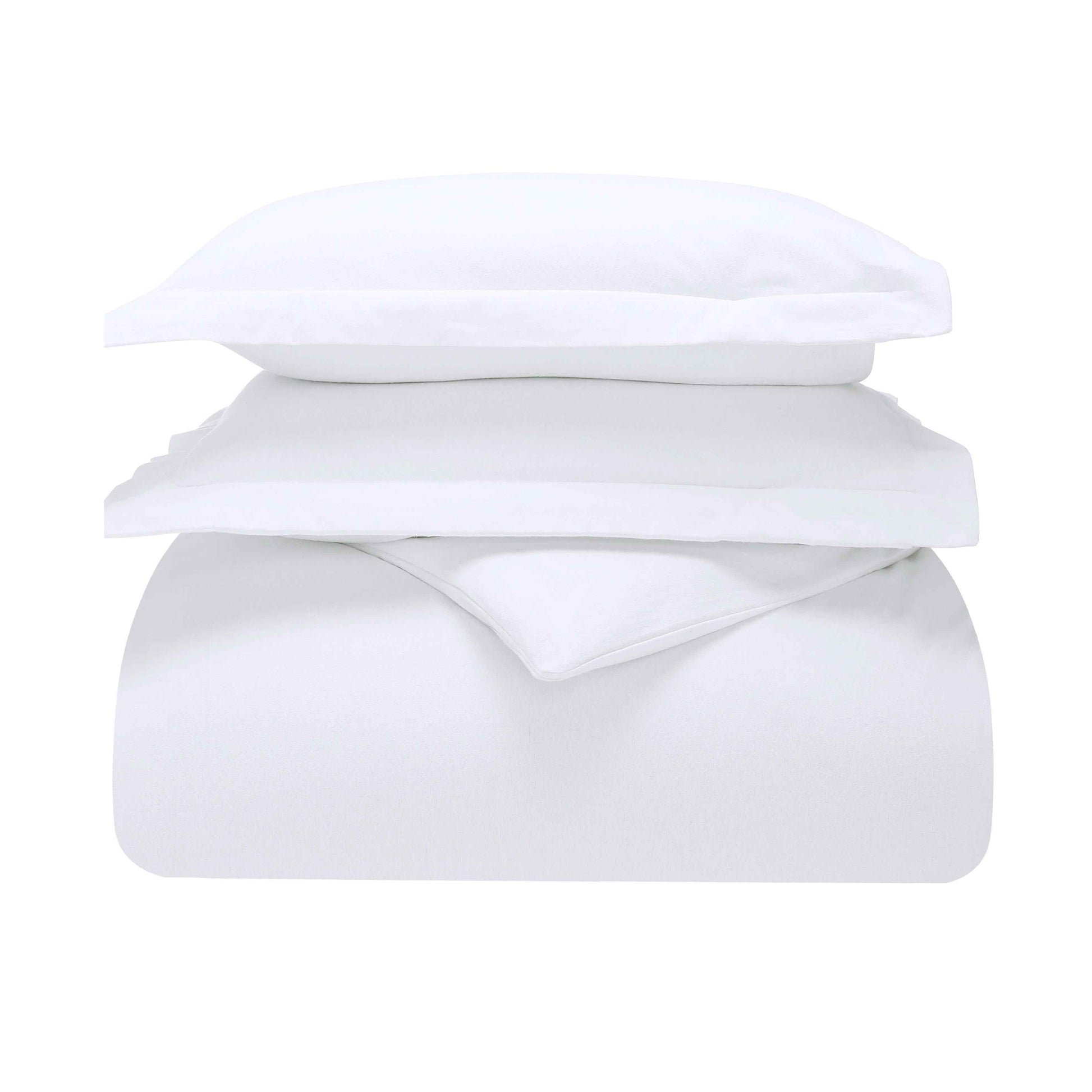 Rome Flannel Cotton Fuzzy Warm Solid Duvet Cover Set - Duvet Cover Set by Superior Brand