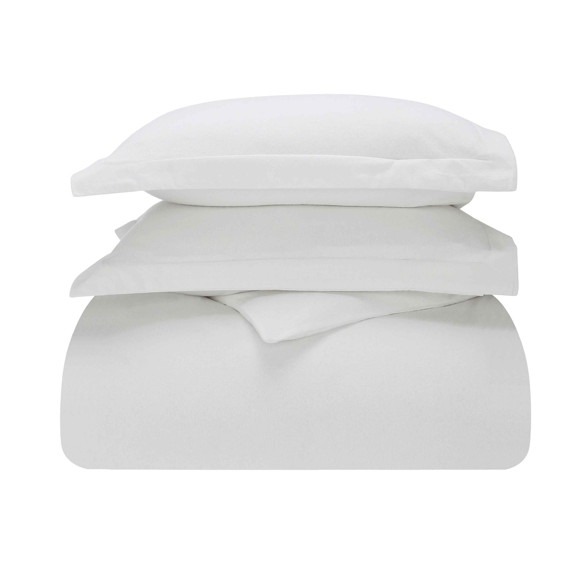 Rome Flannel Cotton Fuzzy Warm Solid Duvet Cover Set - Duvet Cover Set by Superior Brand