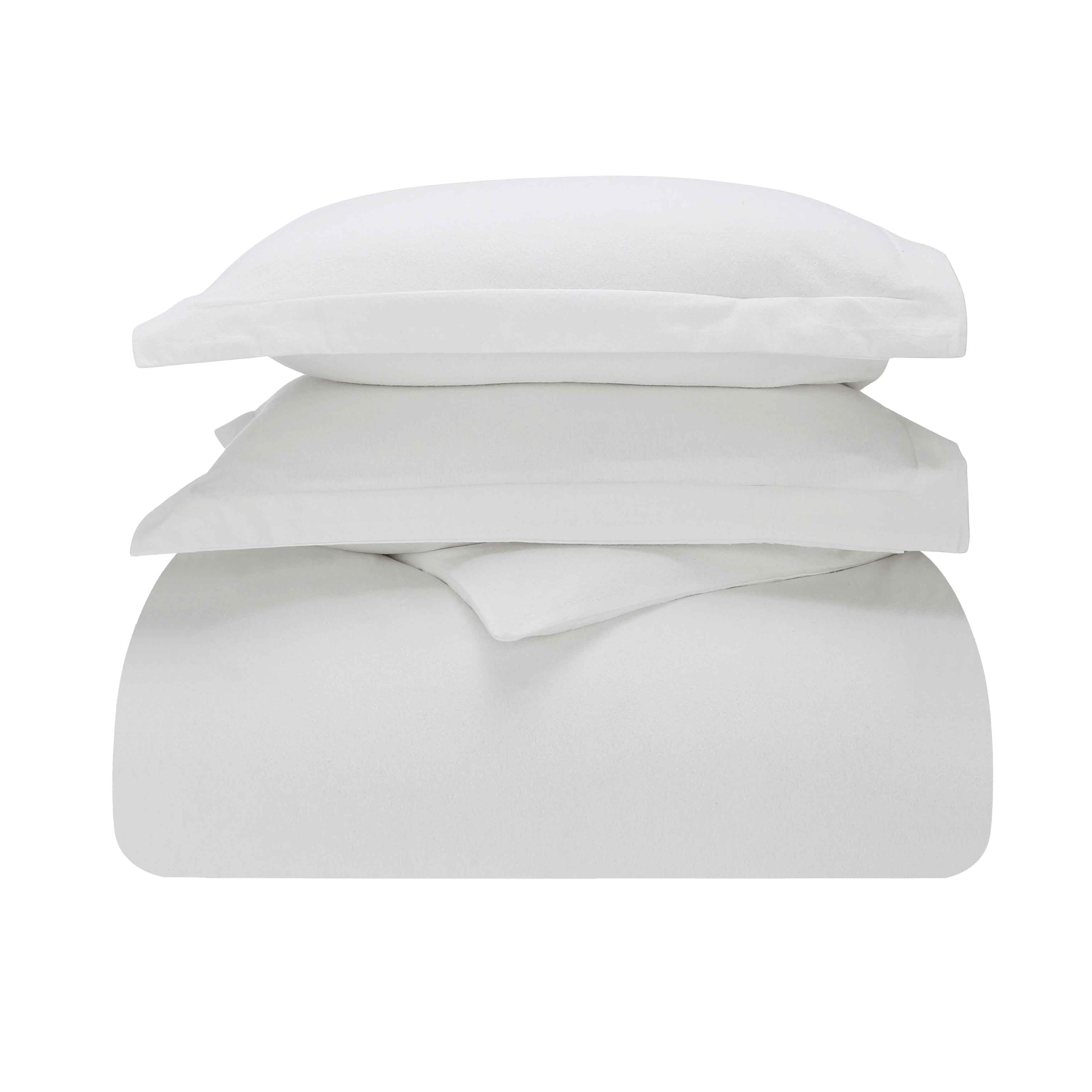 Rome Flannel Cotton Fuzzy Warm Solid Duvet Cover Set - Duvet Cover Set by Superior Brand