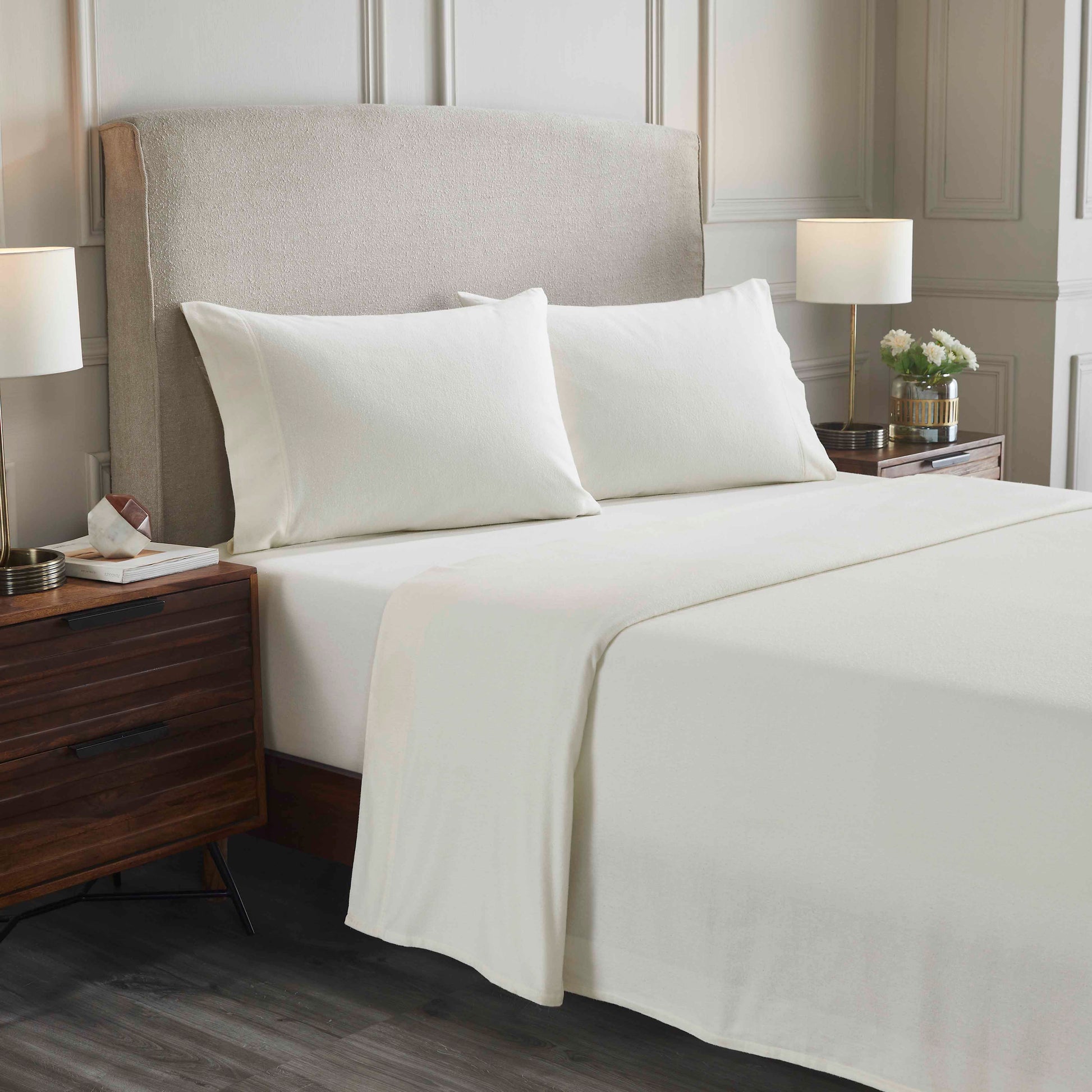 100% Cotton Flannel Sheet Set Solid Deep Pocket Fuzzy Warm Rome - Sheet Set by Superior Brand