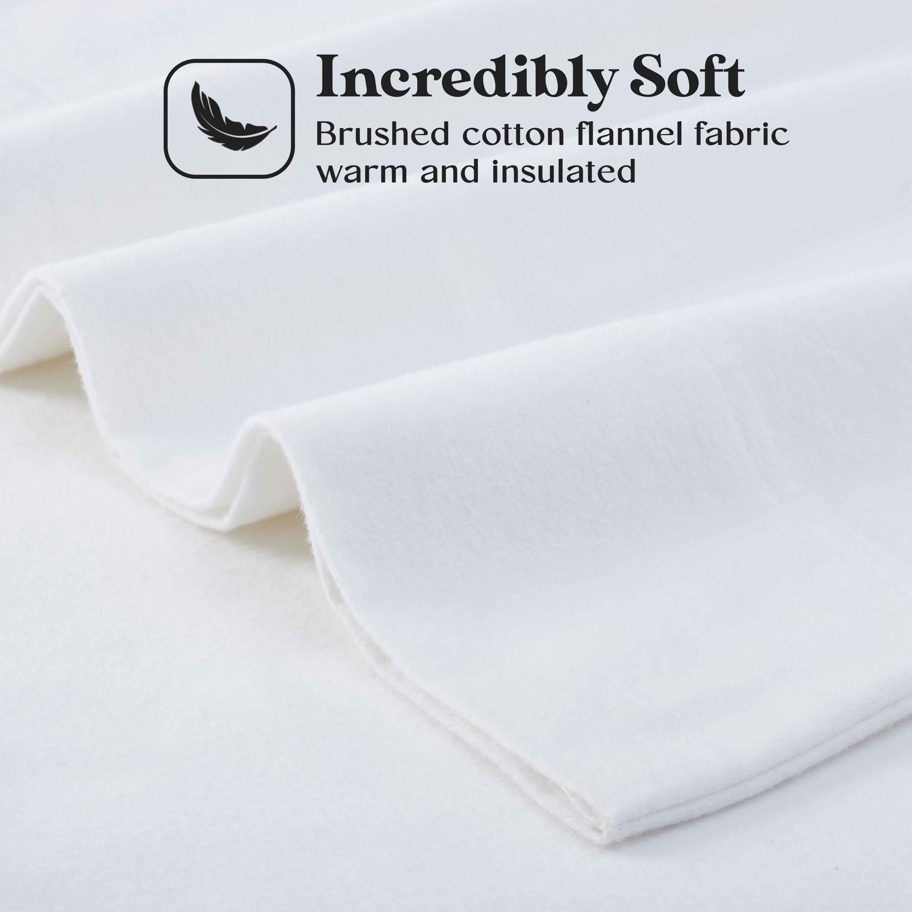 Rome Flannel Cotton Solid Fuzzy Pillowcases, Set of 2 - Pillowcases by Superior Brand