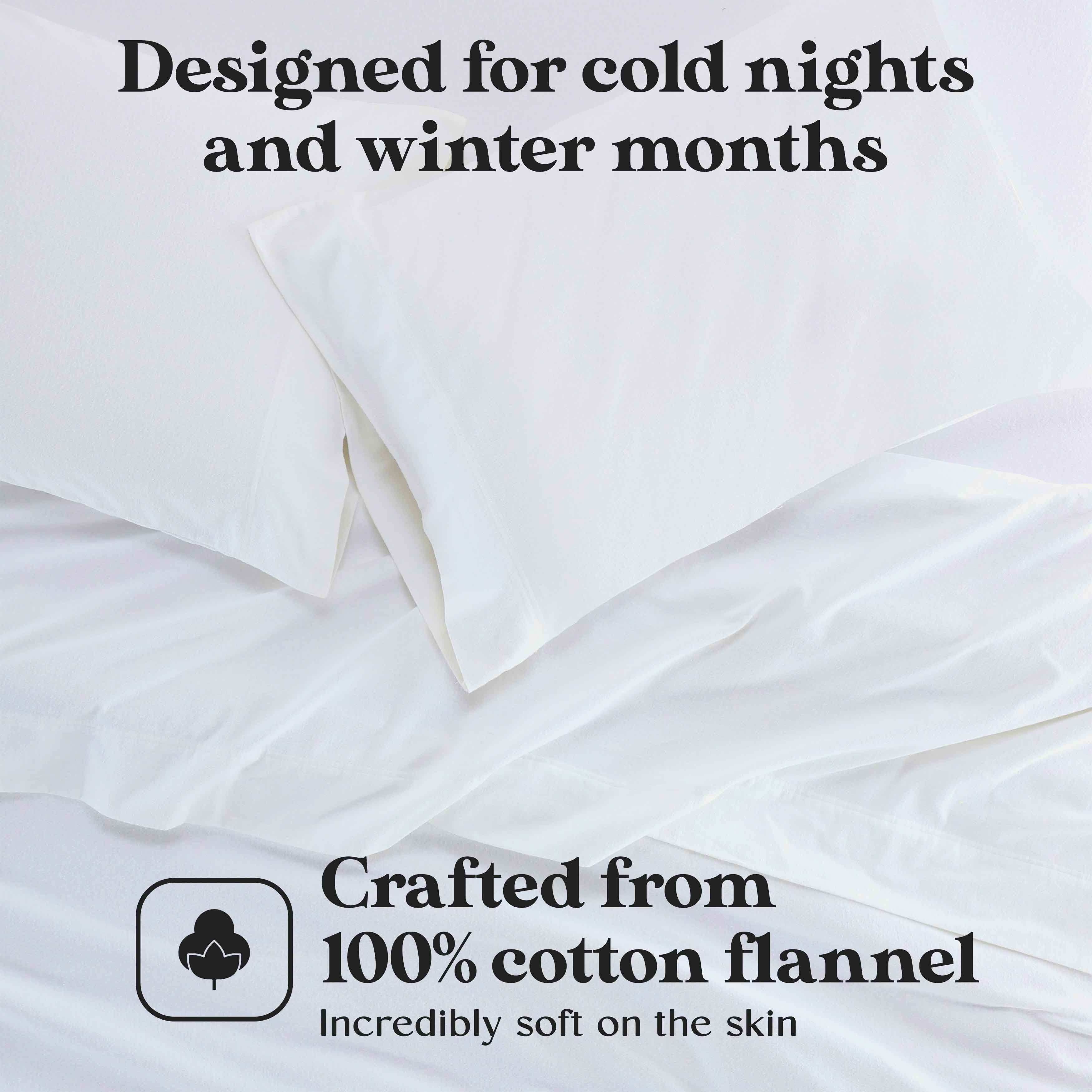 Rome Flannel Cotton Solid Fuzzy Pillowcases, Set of 2 - Pillowcases by Superior Brand