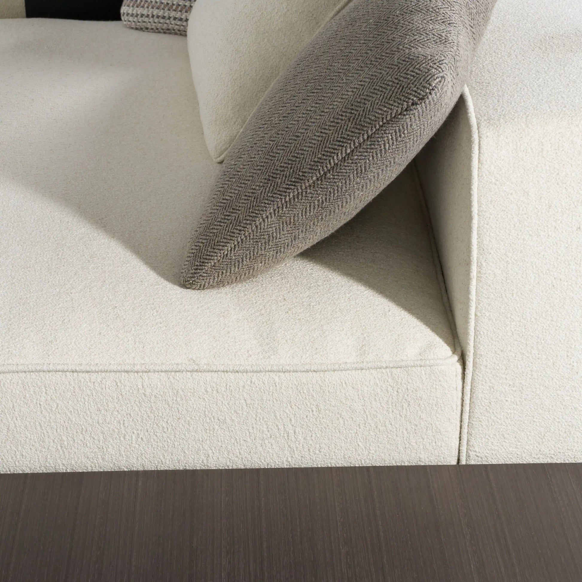 Lamod Siret - Modern Ivory Fabric Modular Sectional W/ Coffee Table - Best Buy Furniture