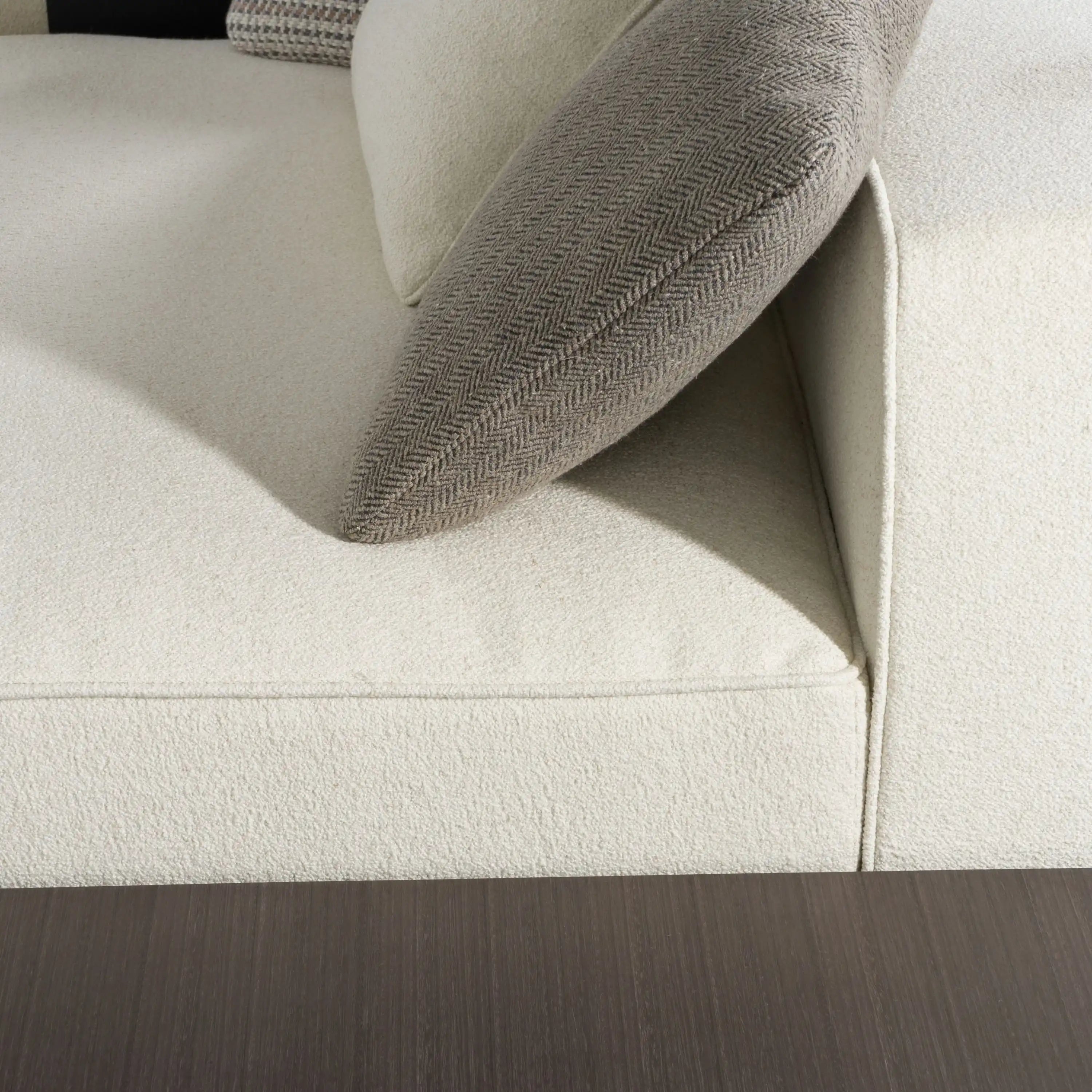 Lamod Siret - Modern Ivory Fabric Modular Sectional W/ Coffee Table - Best Buy Furniture
