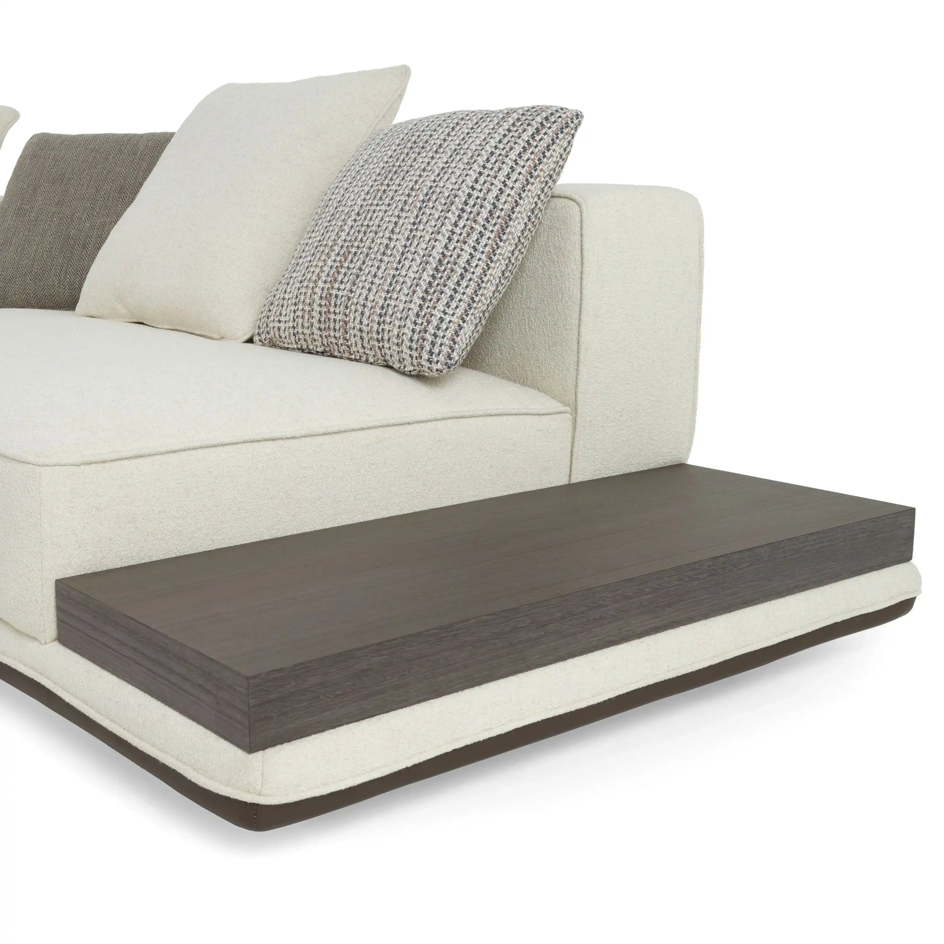 Lamod Siret - Modern Ivory Fabric Modular Sectional W/ Coffee Table - Best Buy Furniture