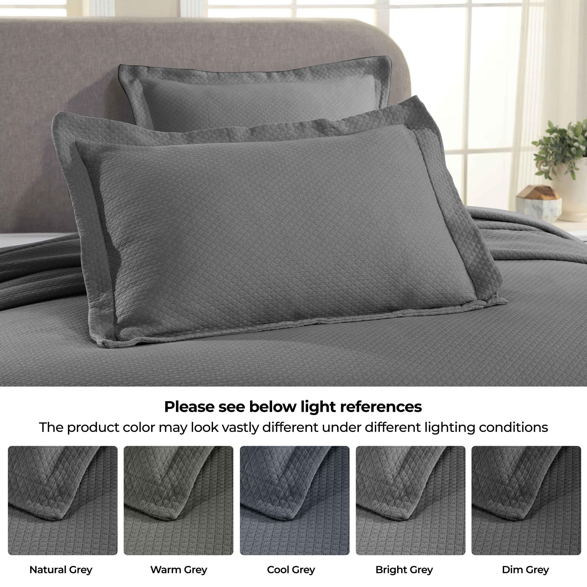 Solitaire Jacquard Matelassé Cotton Diamond Solitaire Bedspread Set - Bedspread by Superior Brand