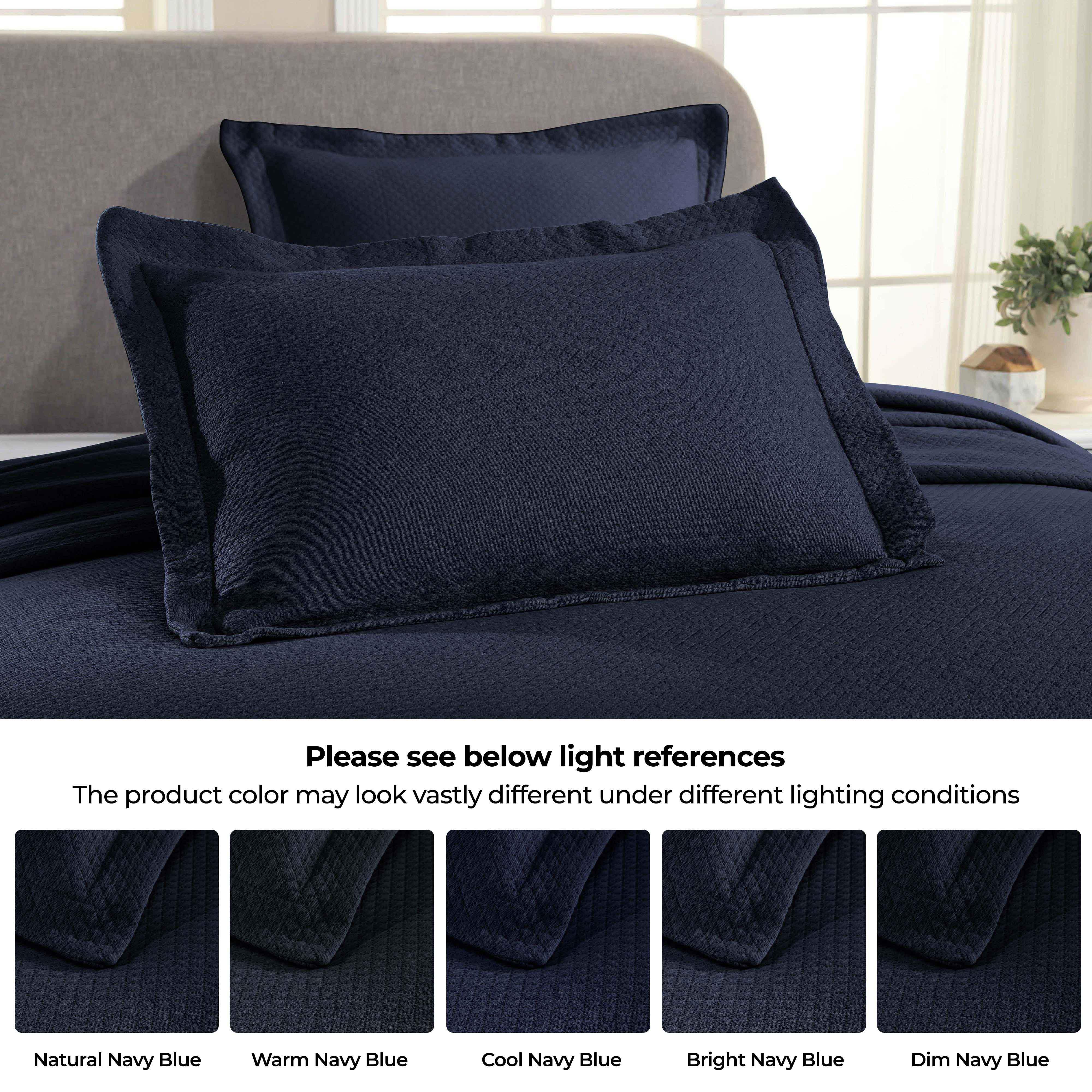Solitaire Jacquard Matelassé Cotton Diamond Solitaire Bedspread Set - Bedspread by Superior Brand