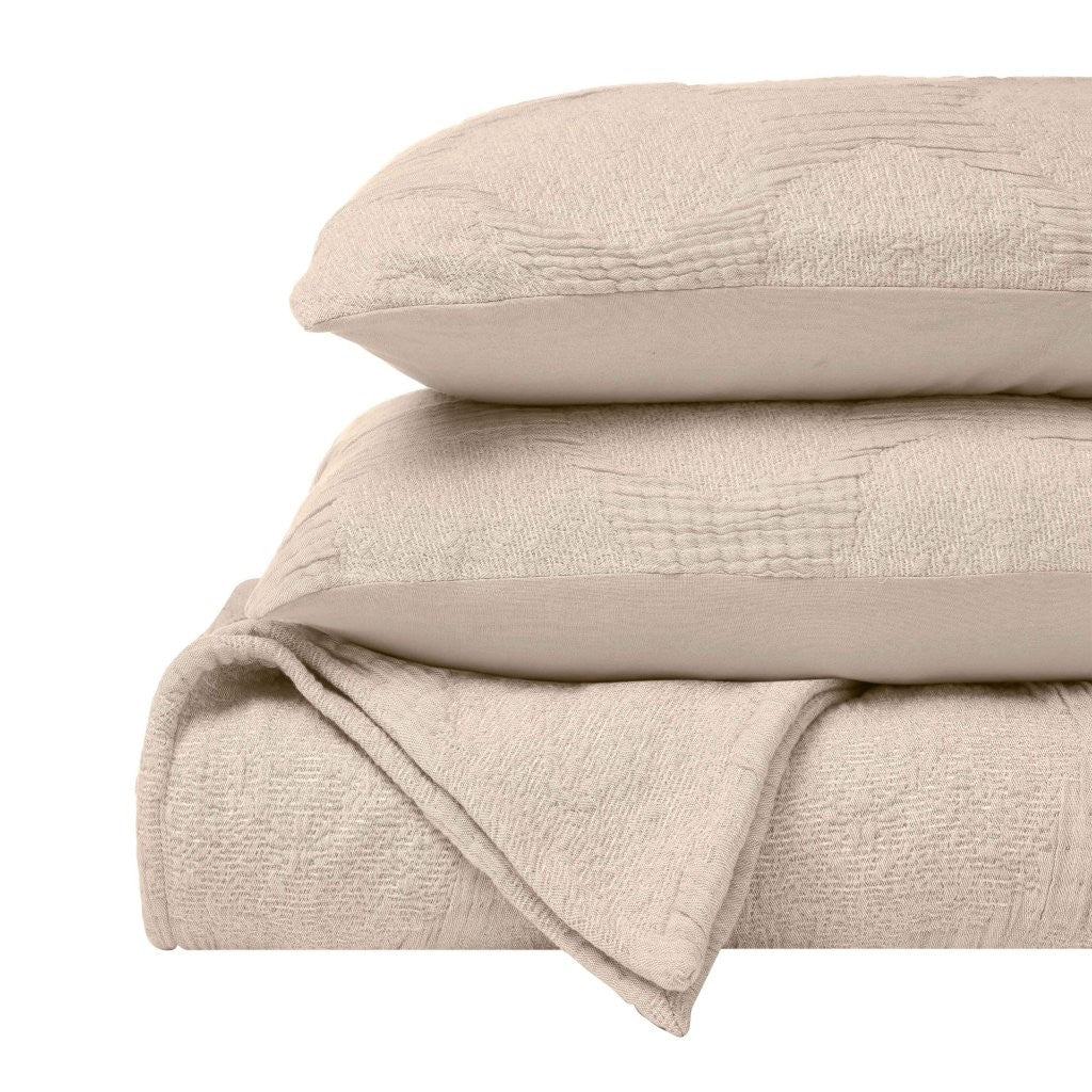 Tanta Cotton Medium Weight Textured Modern Circles Woven Coverlet - Coverlet by Superior Brand