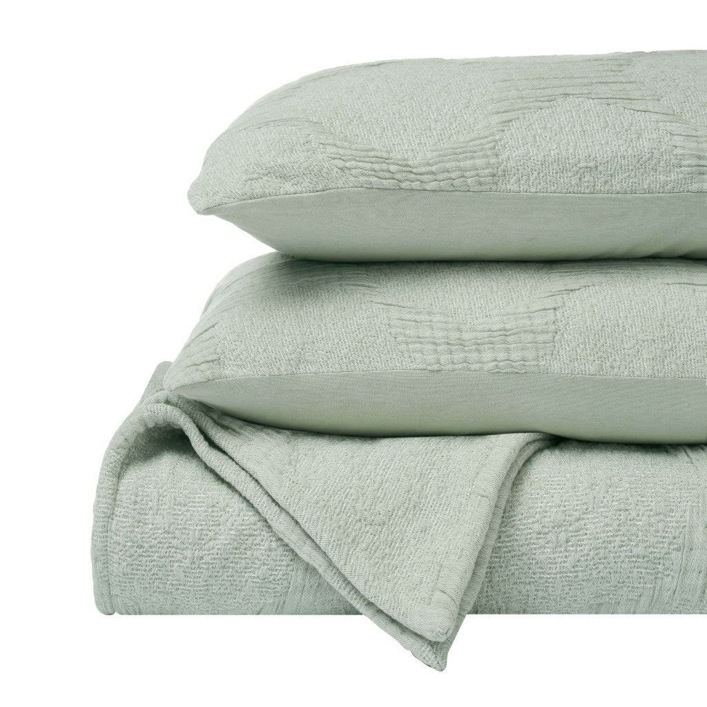 Tanta Cotton Medium Weight Textured Modern Circles Woven Coverlet - Coverlet by Superior Brand