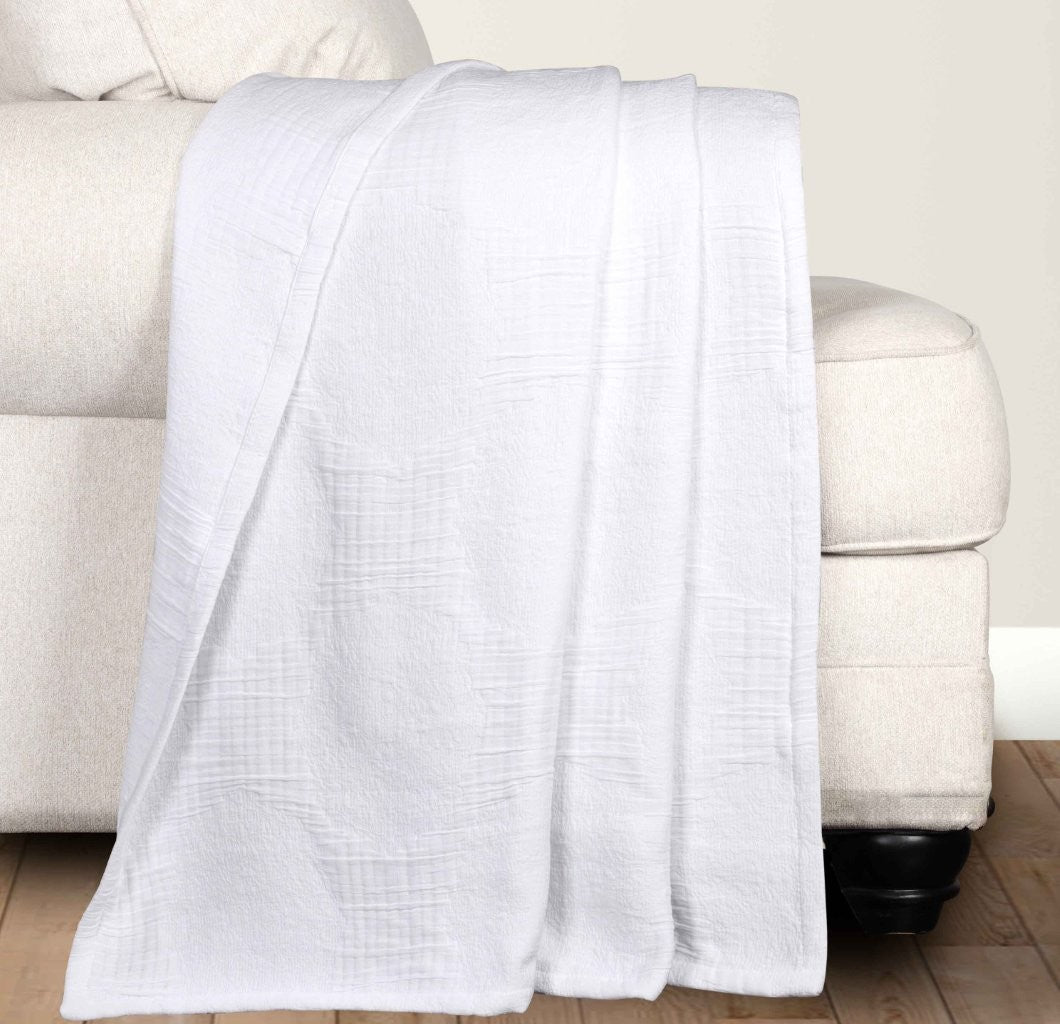 Tanta Cotton Medium Weight Textured Modern Circles Woven Coverlet - Coverlet by Superior Brand