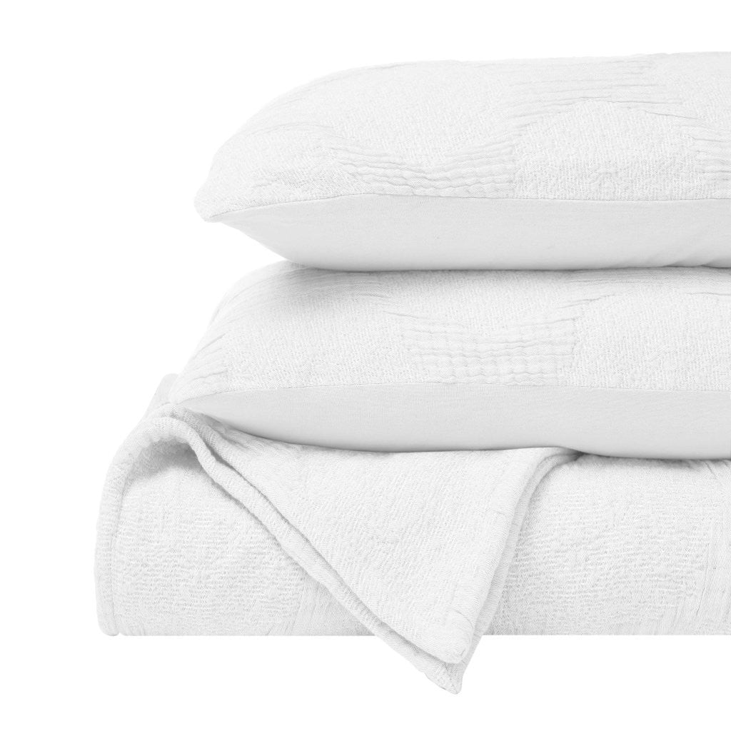 Tanta Cotton Medium Weight Textured Modern Circles Woven Coverlet - Coverlet by Superior Brand