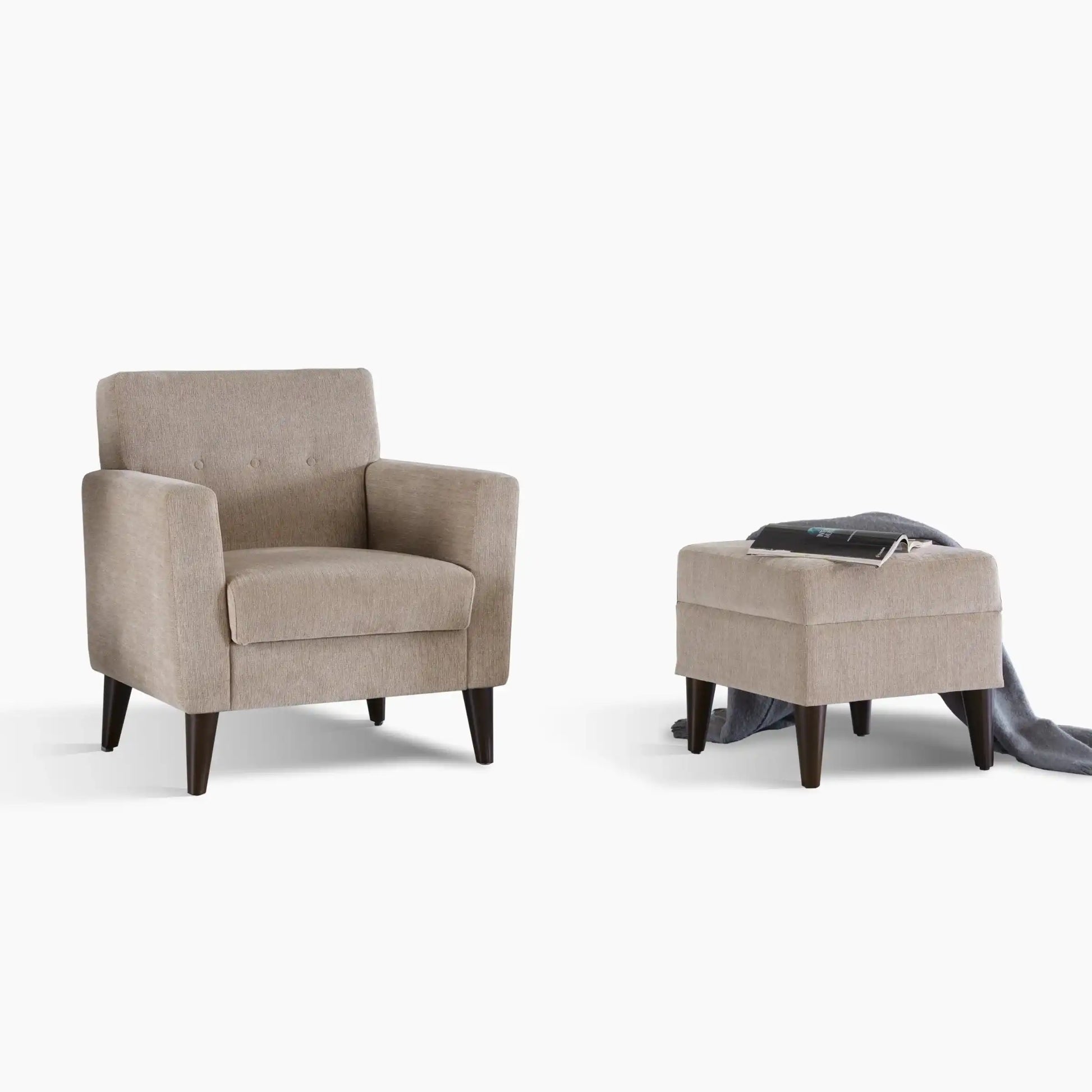 Theo Accent Chair & Ottoman - Best Buy Furniture