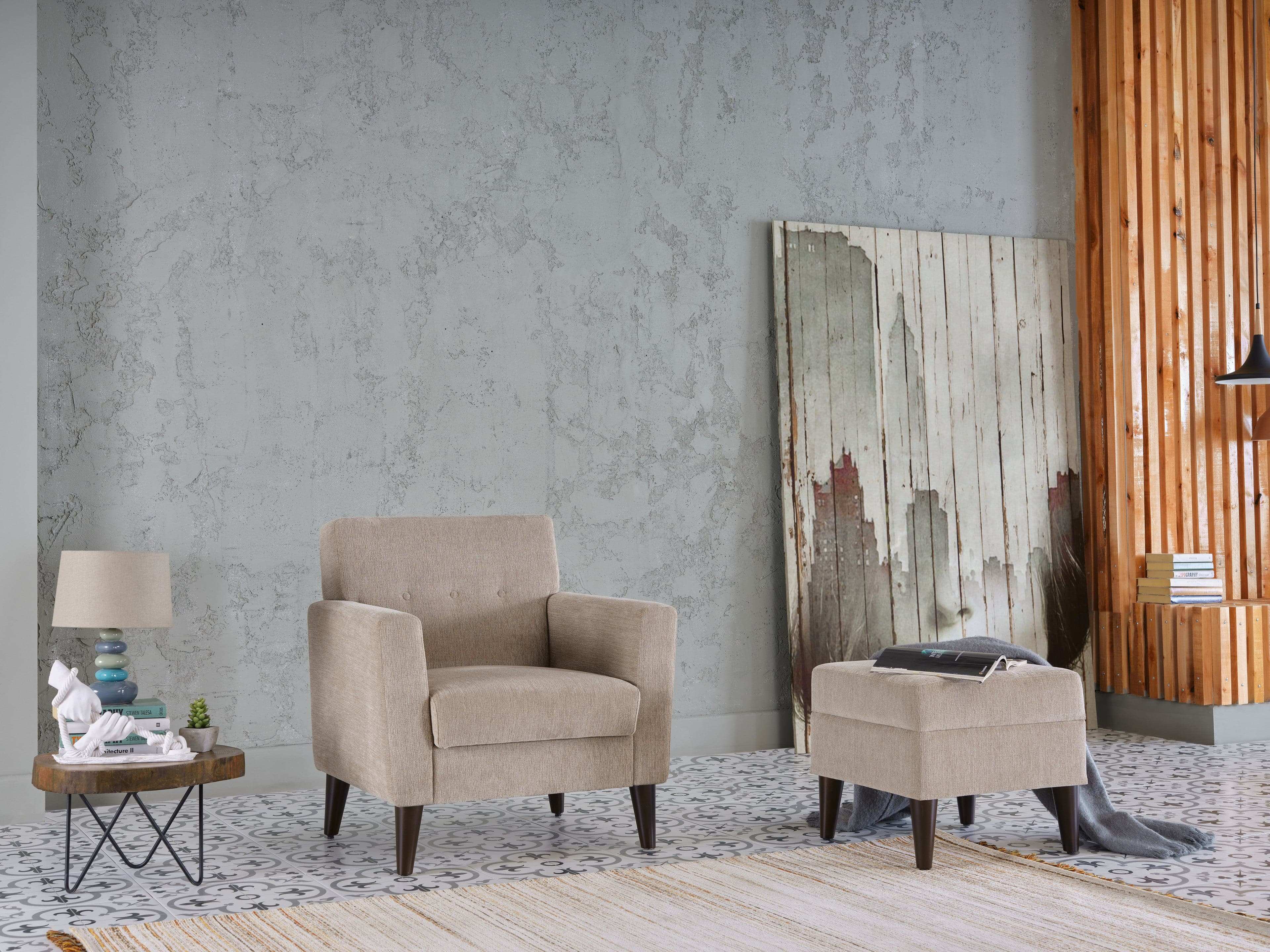 Theo Accent Chair & Ottoman - Best Buy Furniture