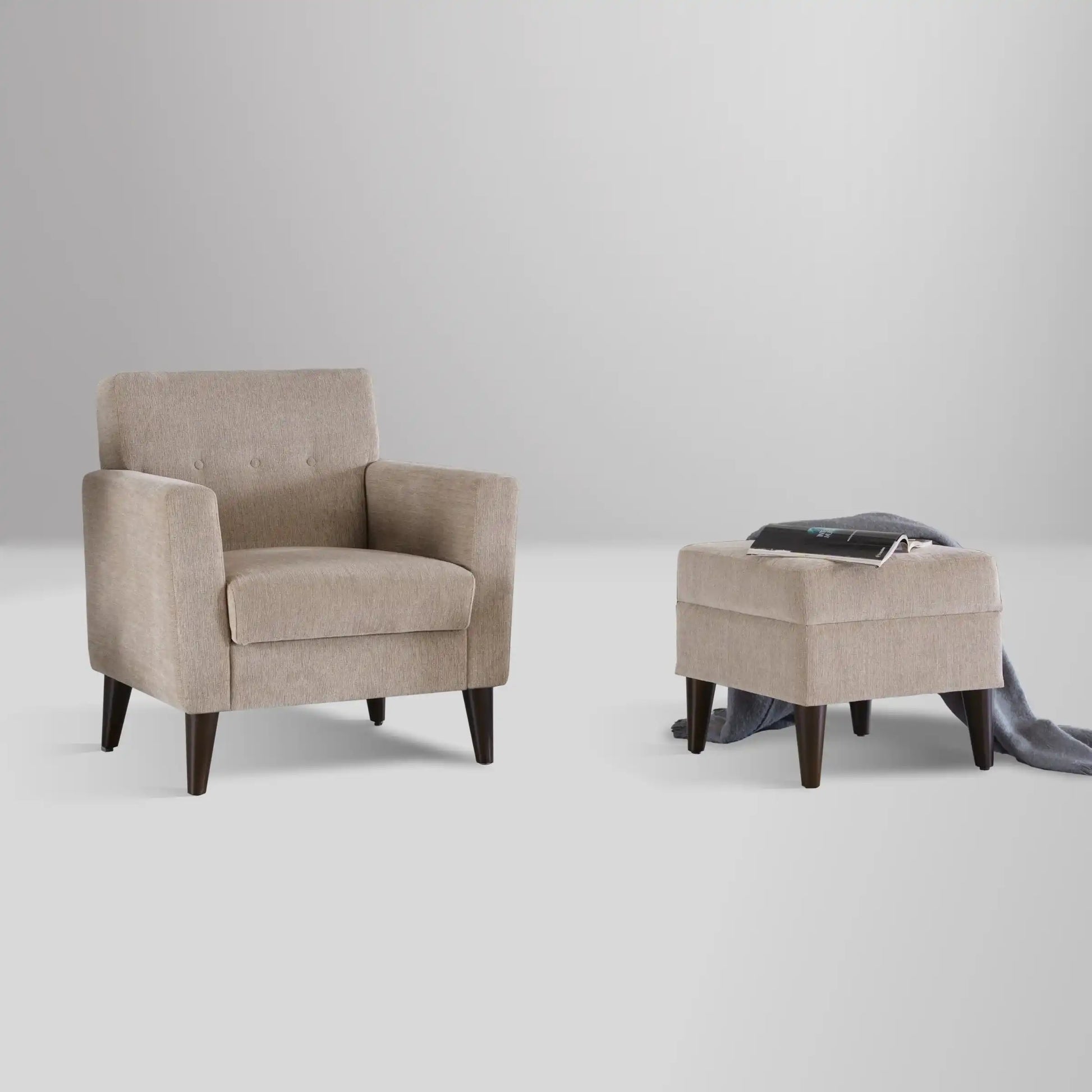 Theo Accent Chair & Ottoman - Best Buy Furniture