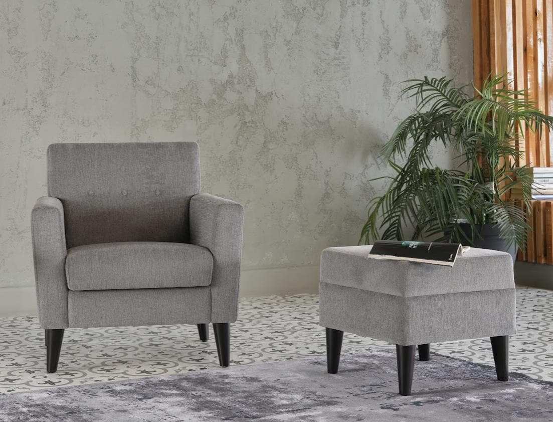 Theo Accent Chair & Ottoman - Best Buy Furniture