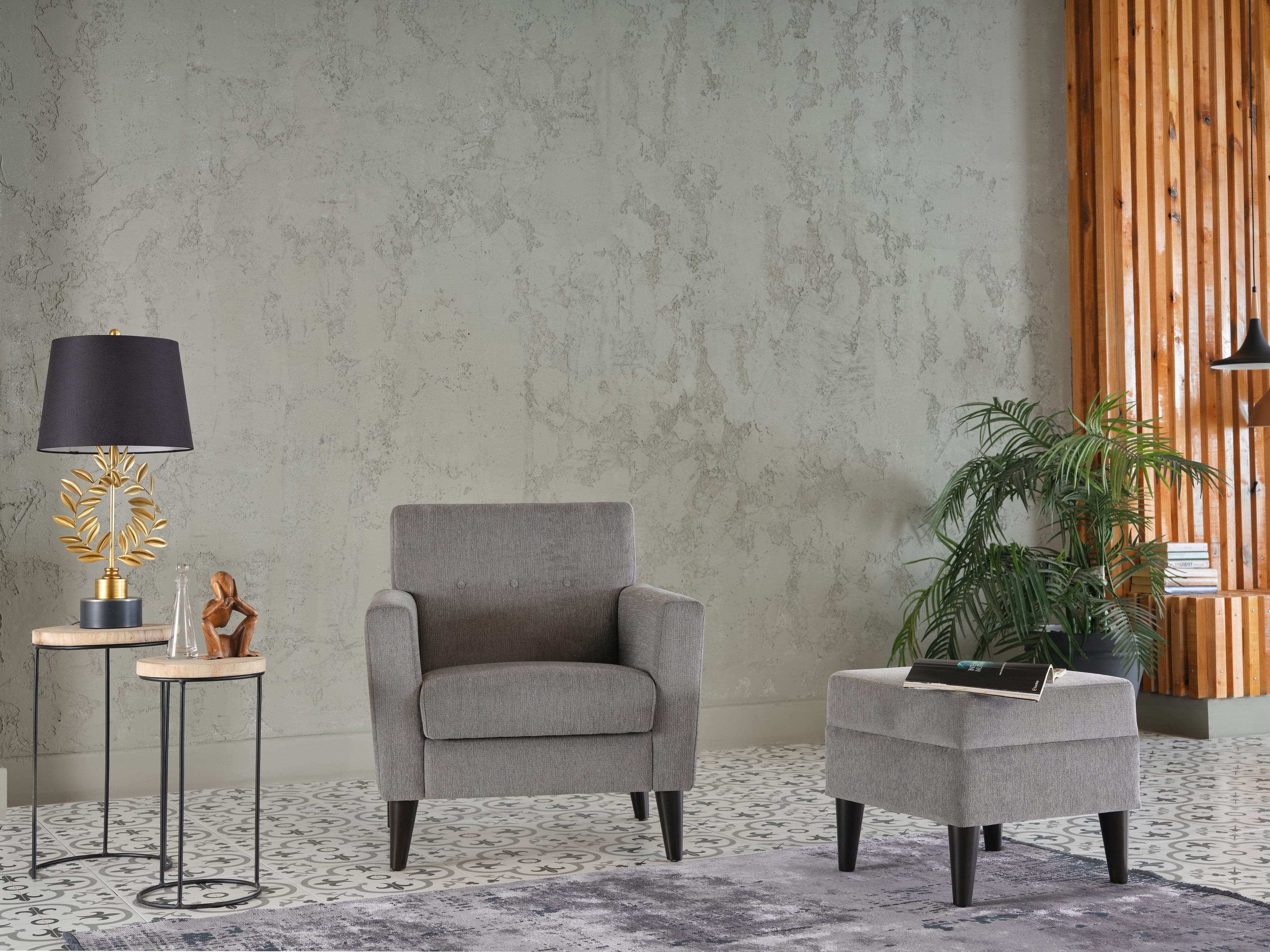 Theo Accent Chair & Ottoman - Best Buy Furniture
