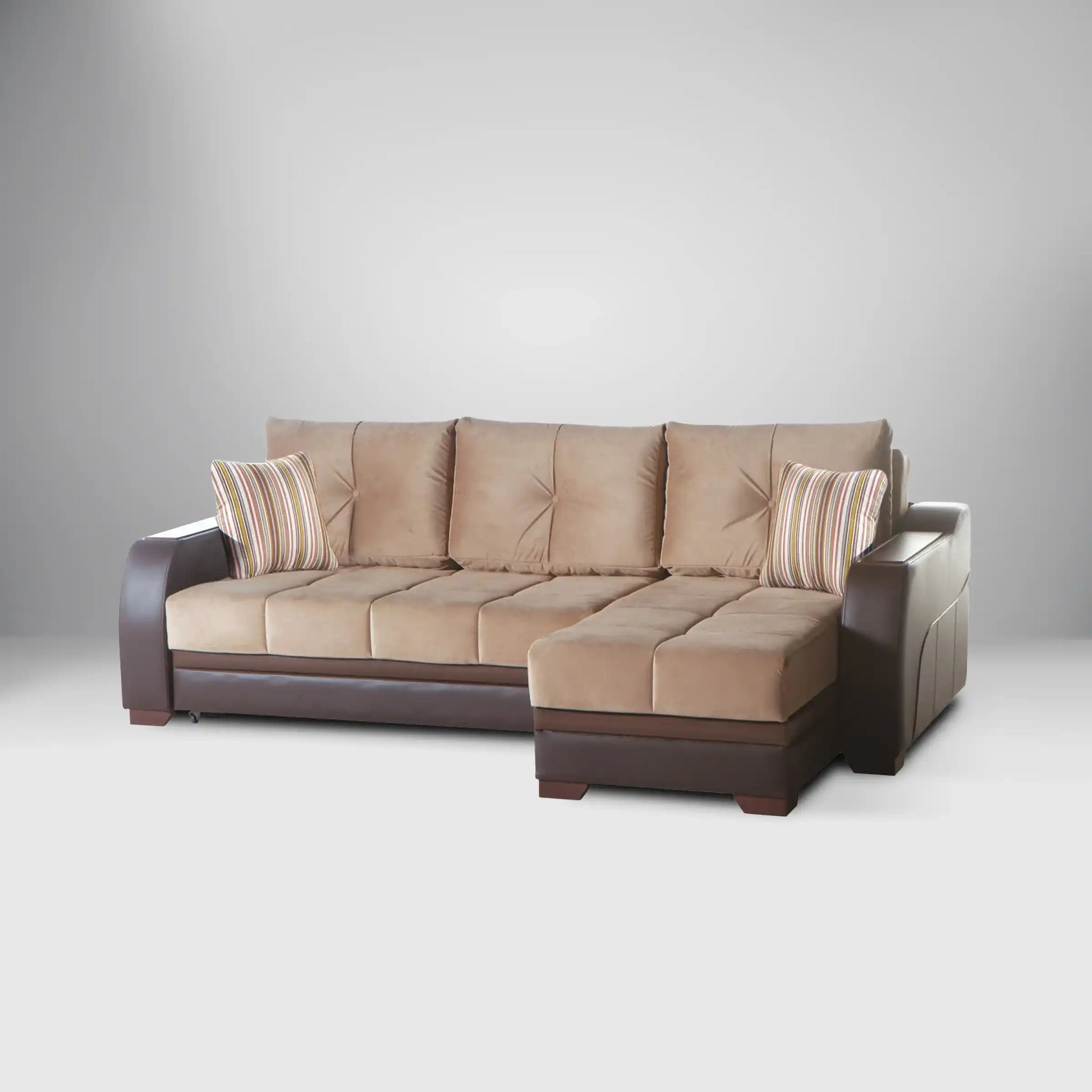 ULTRA Sleeper Sectional Sofa – 97” Wide, Reversible Chaise, Queen-Size Sleeper, Contemporary Comfort & Functionality - Best Buy Furniture