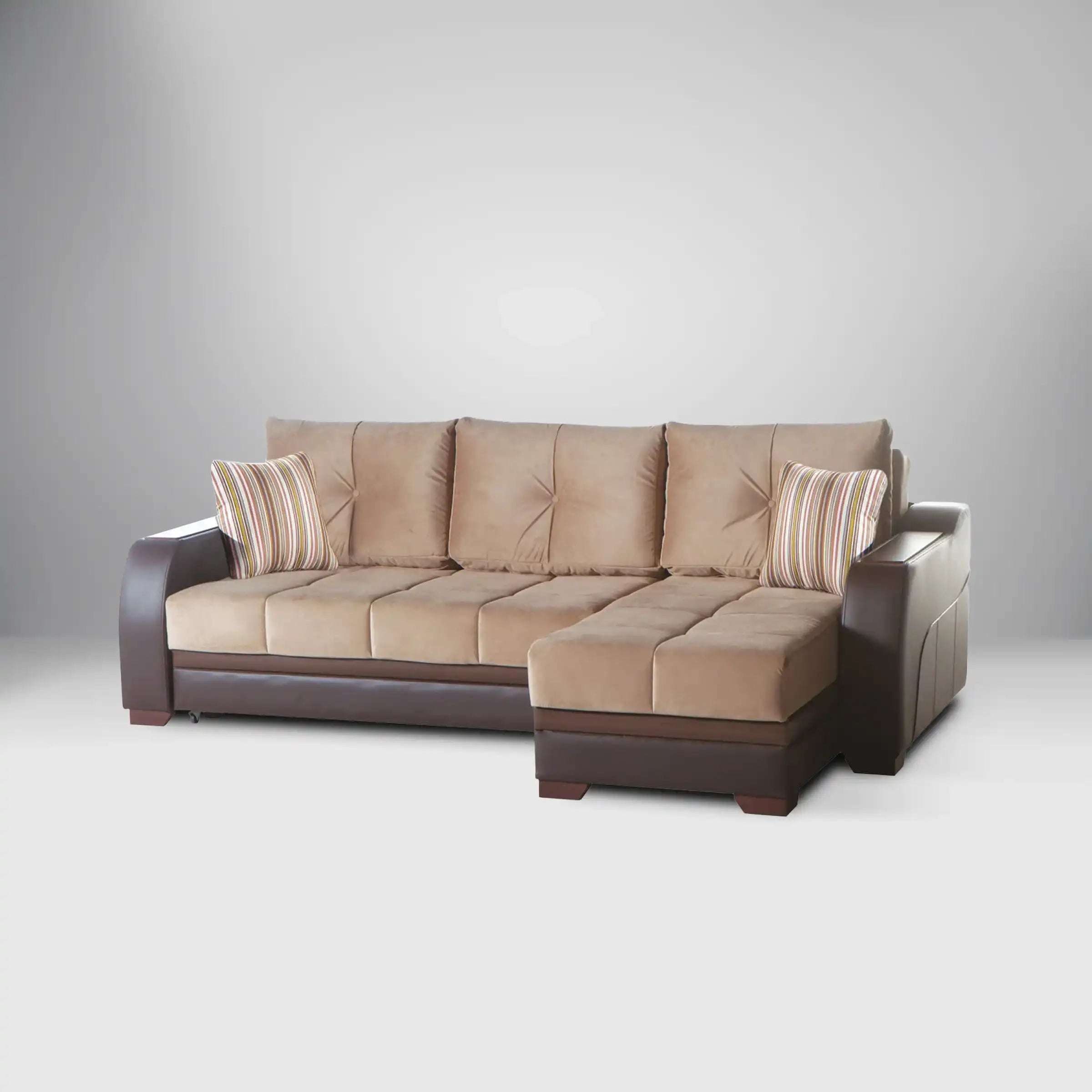ULTRA Sleeper Sectional Sofa – 97” Wide, Reversible Chaise, Queen-Size Sleeper, Contemporary Comfort & Functionality - Best Buy Furniture