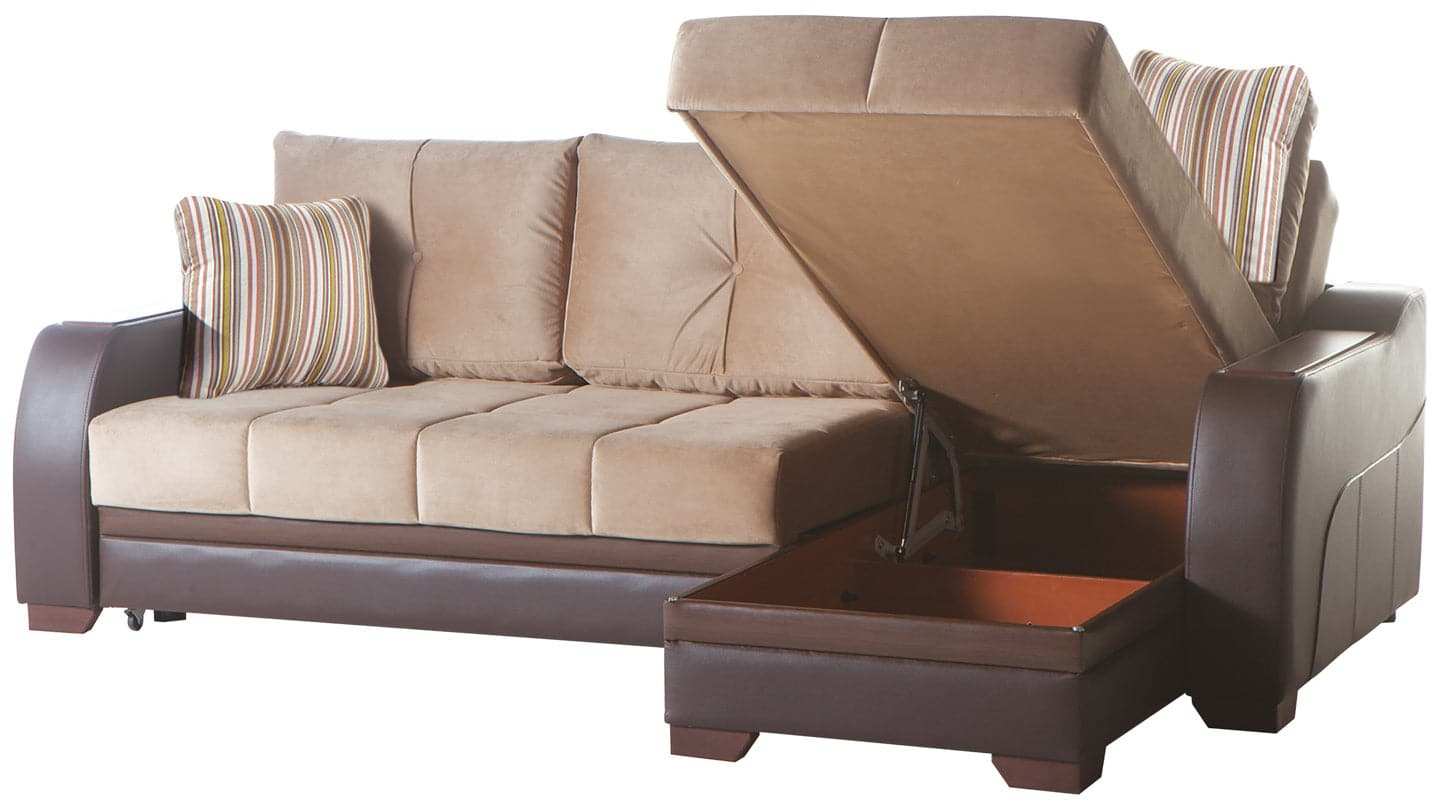 ULTRA Sleeper Sectional Sofa – 97” Wide, Reversible Chaise, Queen-Size Sleeper, Contemporary Comfort & Functionality - Best Buy Furniture