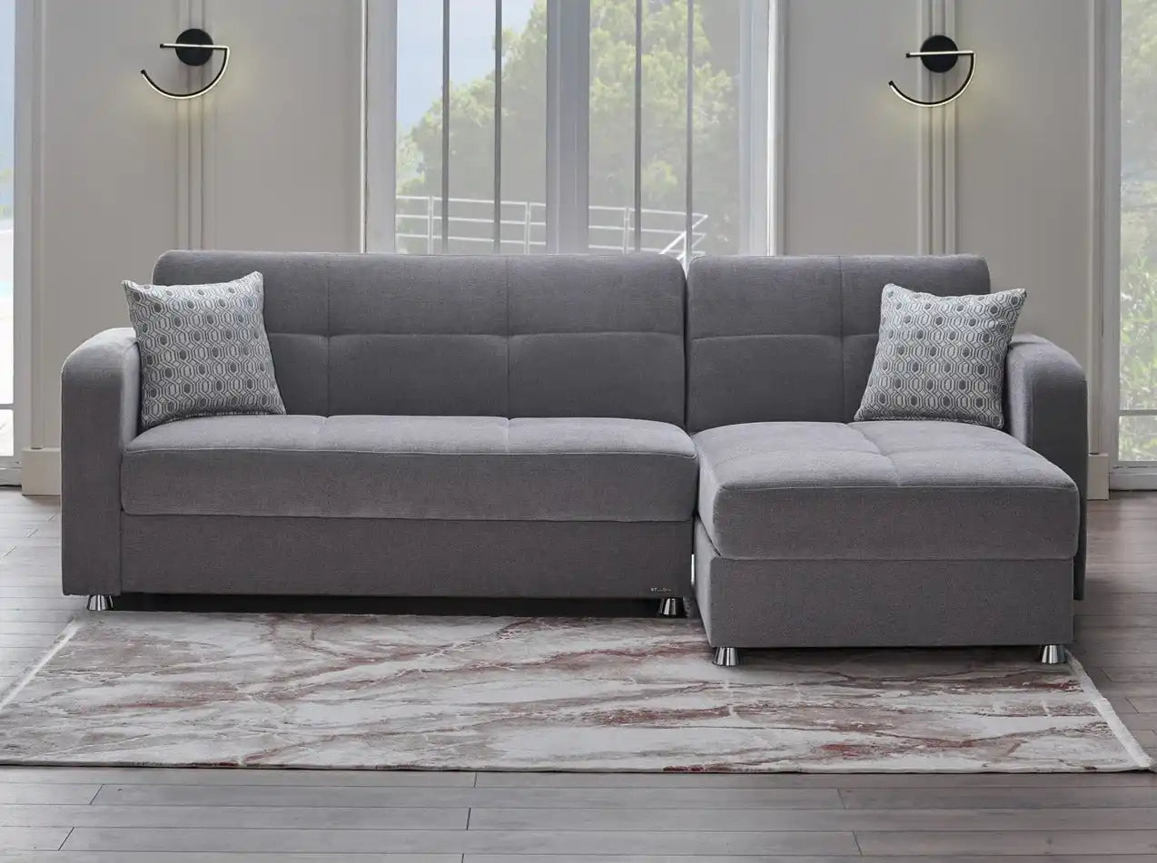 Vision 2-Piece L-Shaped Sleeper Sectional Sofa – 102” Wide, Reversible Chaise, Modern Comfort & Functionality - Best Buy Furniture