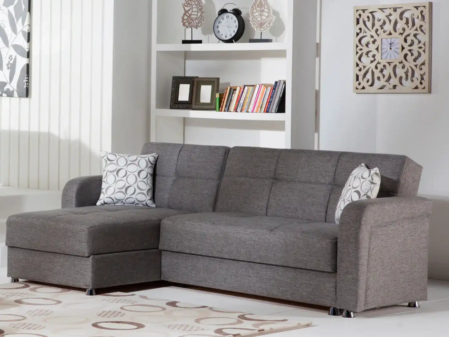 Vision 2-Piece L-Shaped Sleeper Sectional Sofa – 102” Wide, Reversible Chaise, Modern Comfort & Functionality - Best Buy Furniture