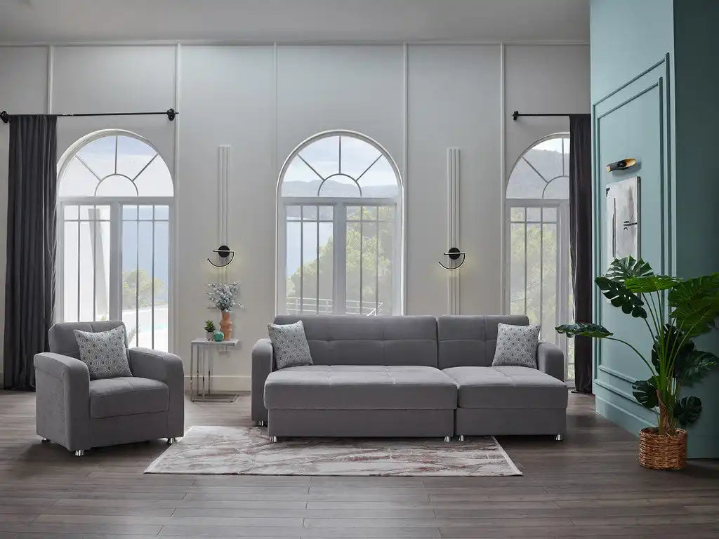 Vision 2-Piece L-Shaped Sleeper Sectional Sofa – 102” Wide, Reversible Chaise, Modern Comfort & Functionality - Best Buy Furniture