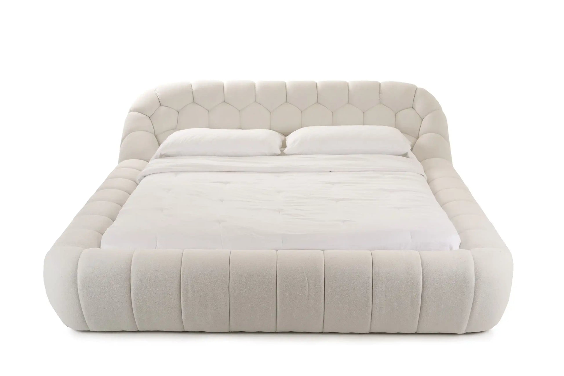 Divani Casa Yolonda - Modern Off-White Fabric Bed King - Best Buy Furniture