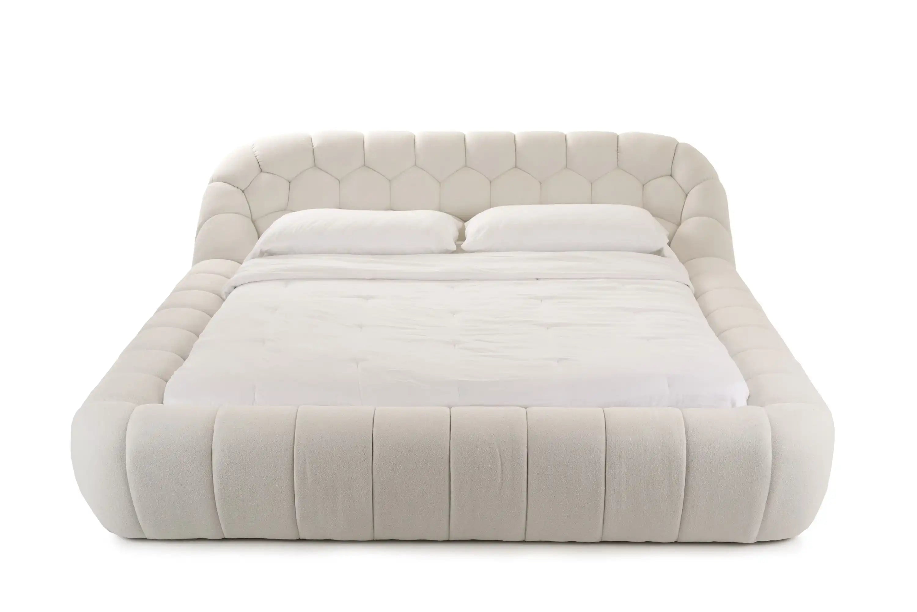 Divani Casa Yolonda - Modern Off-White Fabric Bed King - Best Buy Furniture
