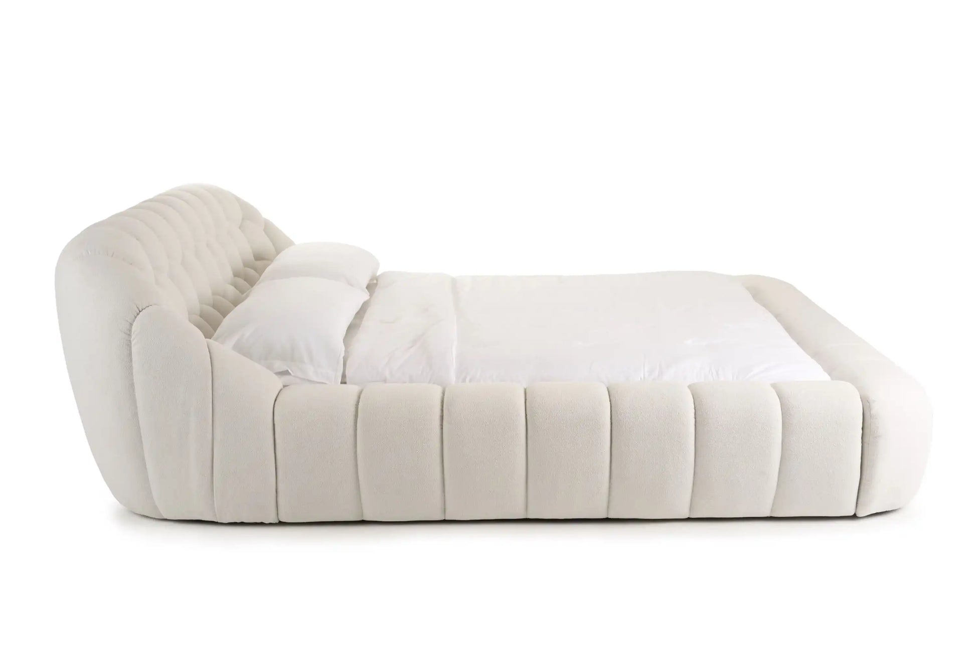 Divani Casa Yolonda - Modern Off-White Fabric Bed King - Best Buy Furniture